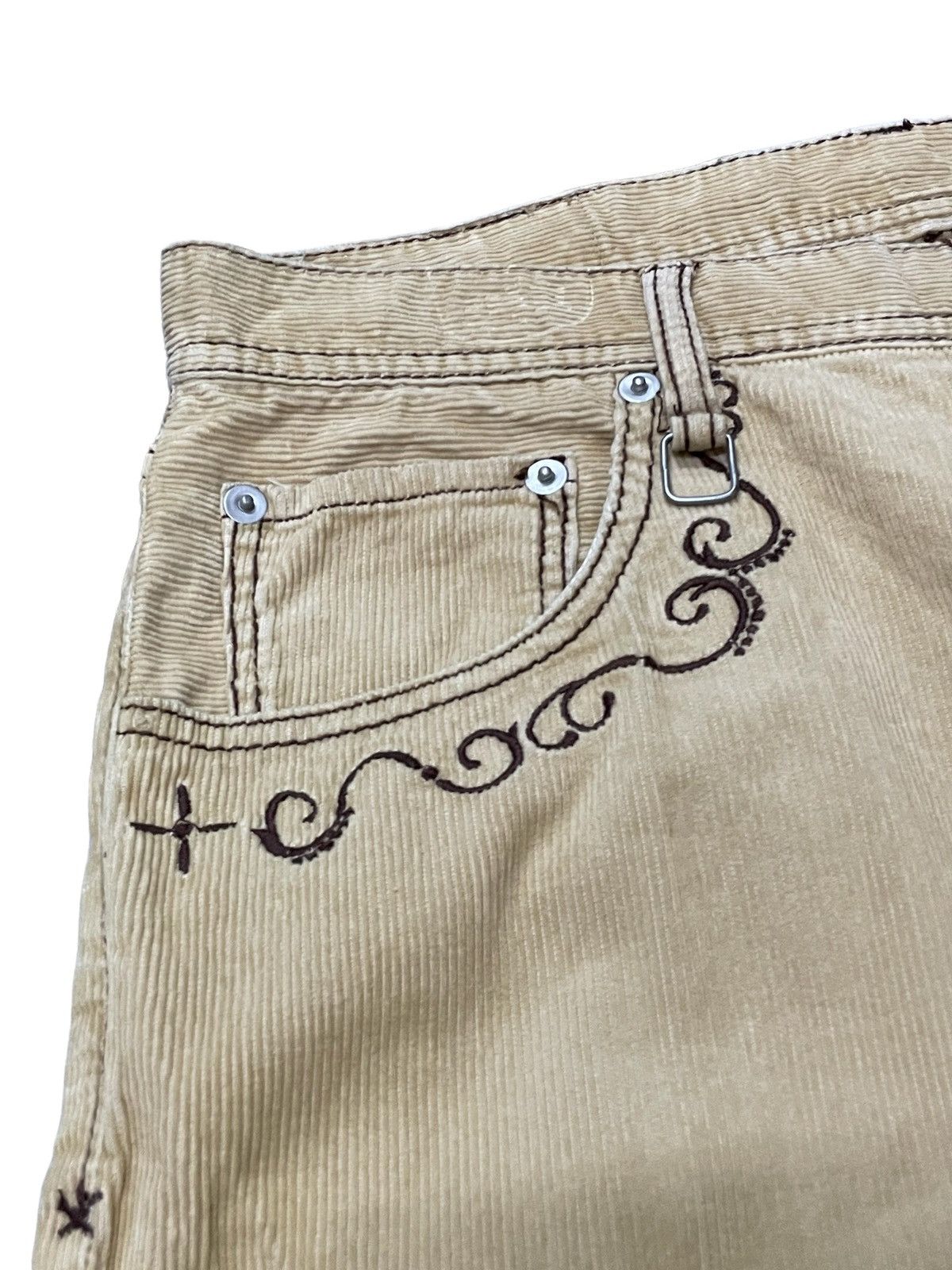 GOSTAR DE FUGA × Hysteric Glamour The 7three Japan Studded Rhinestones Corduroy Brown Pants Size US 32 / EU 48 - 11 Thumbnail