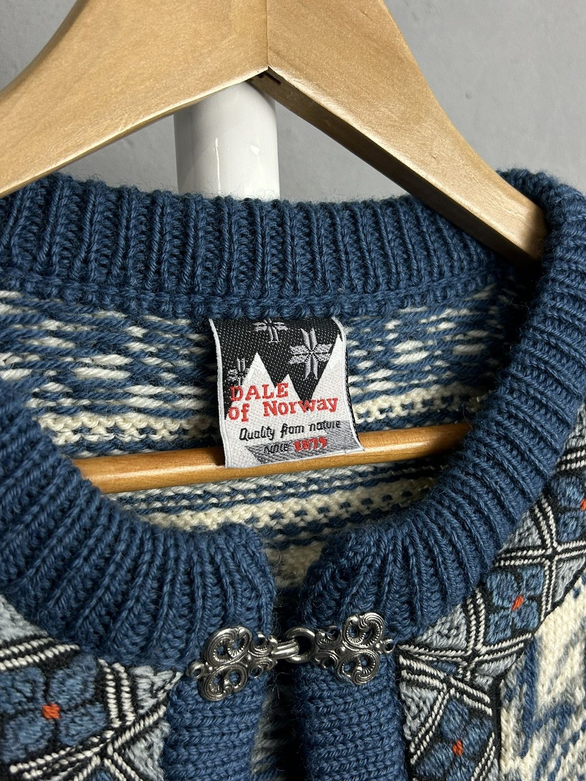 Dale Of Norway Dale of Norway Nordic Cardigan Sweater Pewter clasps Size-L Size US L / EU 52-54 / 3 - 7 Thumbnail