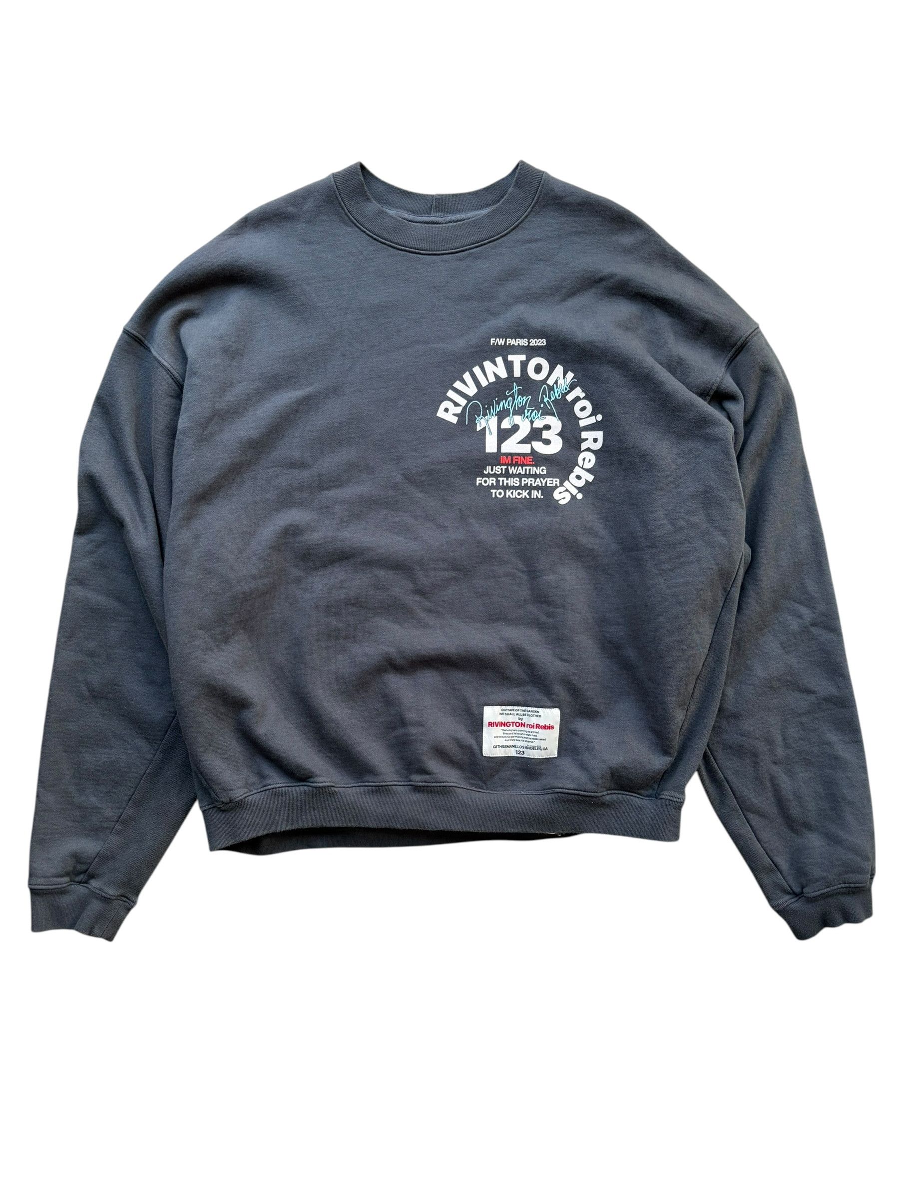 RRR-123 RRR-123 Washed Black Waiting For This Prayer Sweater Size US XL / EU 56 / 4 - 1 Thumbnail