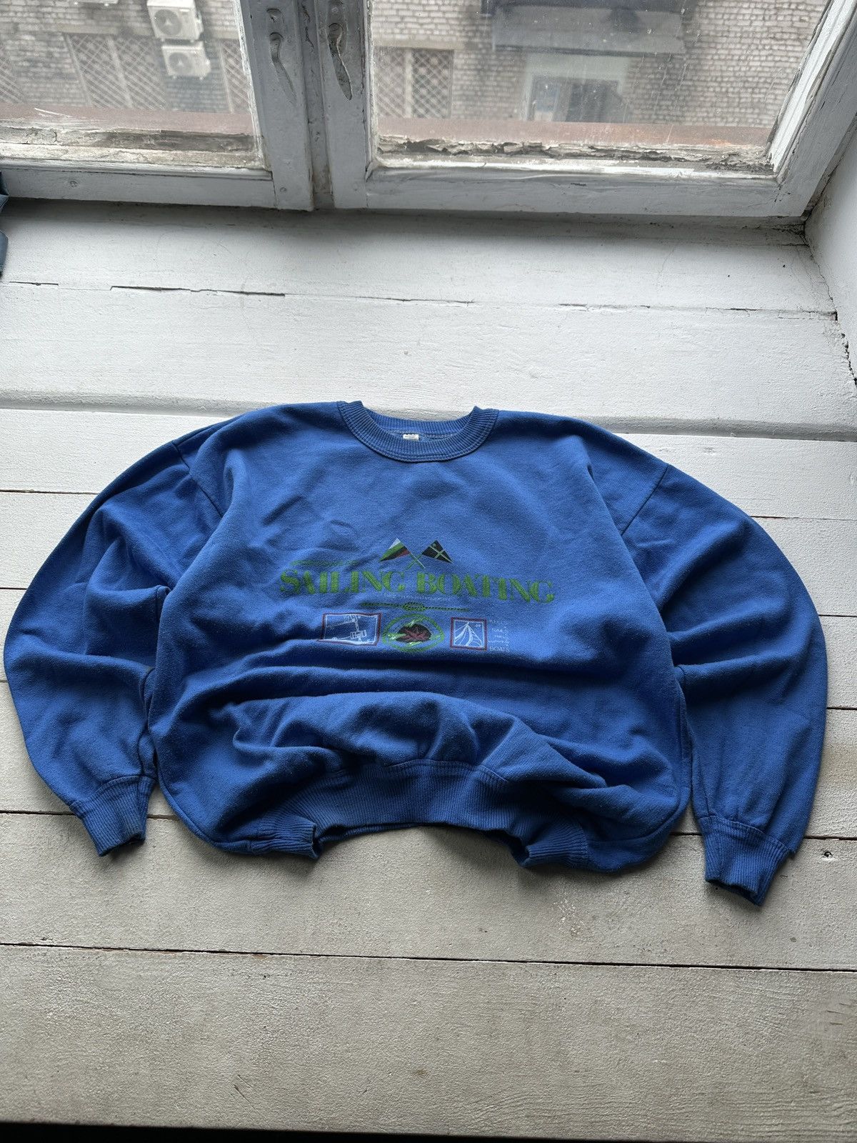 Vintage 🚨 YACHT CLUB BLUE VNTG SALLING BOATING RARE BIG LOGO Size US XL / EU 56 / 4 - 1 Thumbnail