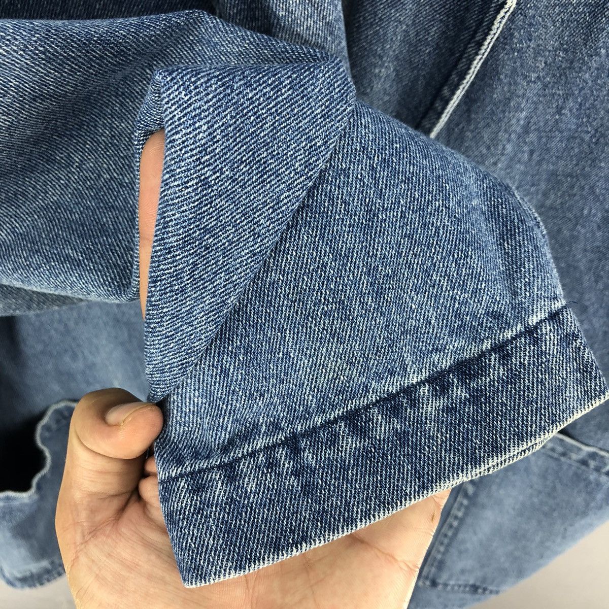 Number (N)ine Vintage Kastane Washed Denim Kimono Lab Coat Size US L / EU 52-54 / 3 - 7 Thumbnail