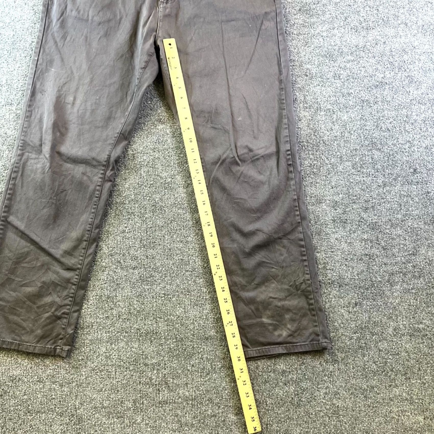 Weatherproof Weatherproof Mens Pants Gray 40x32 Cotton Flat Front Straight Casual Comfortable Stretch Size US 40 / EU 56 - 4 Thumbnail