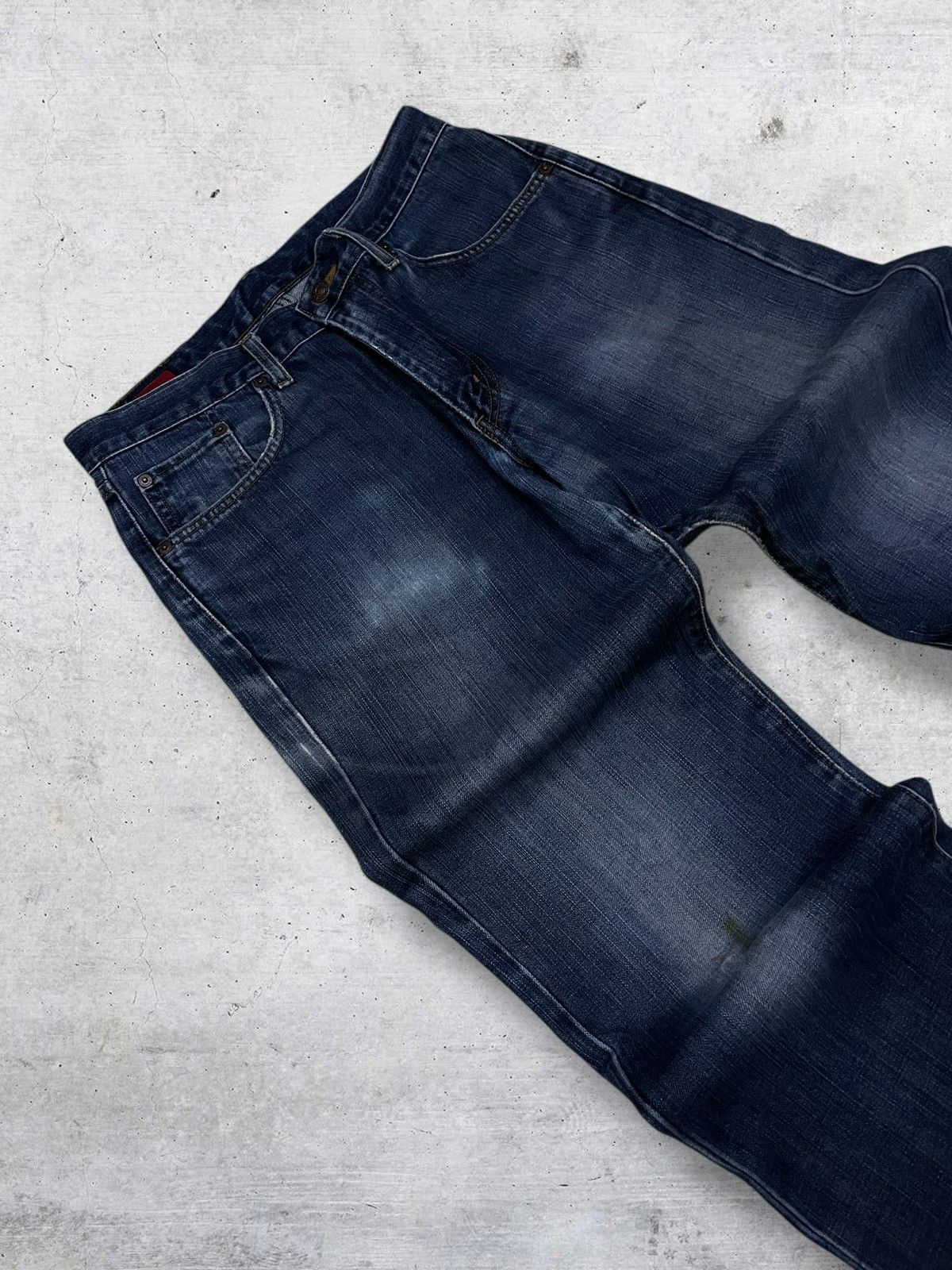 Edwin VINTAGE EDWIN 90S JAPAN OG DESIGNER RIPPED INDIGO RAW DENIM Size US 31 - 7 Thumbnail