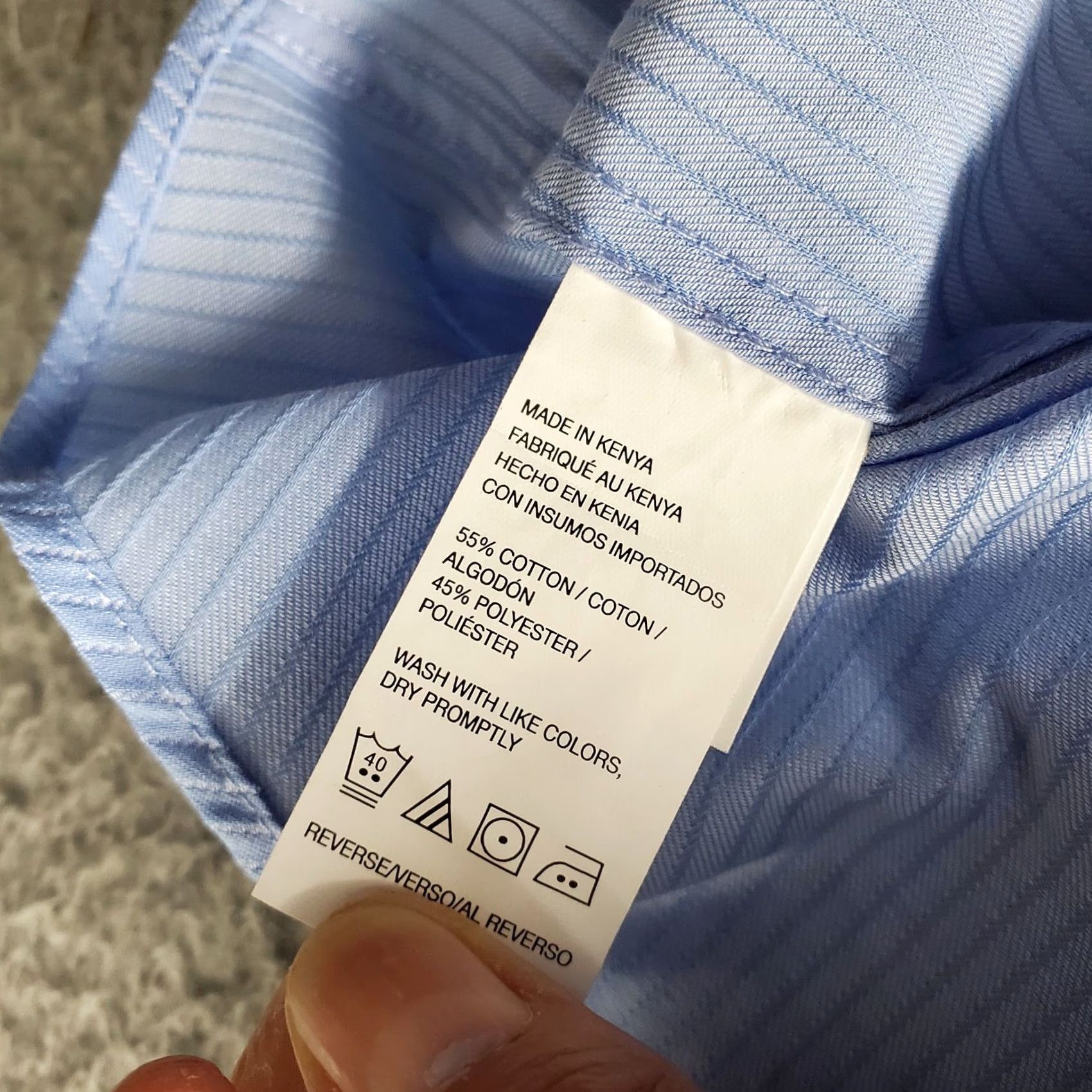 Van Heusen Van Heusen Dress Shirt Mens XL Blue Striped Flex Natural Stretch Stay Put Collar Shirt Size 46R - 7 Thumbnail