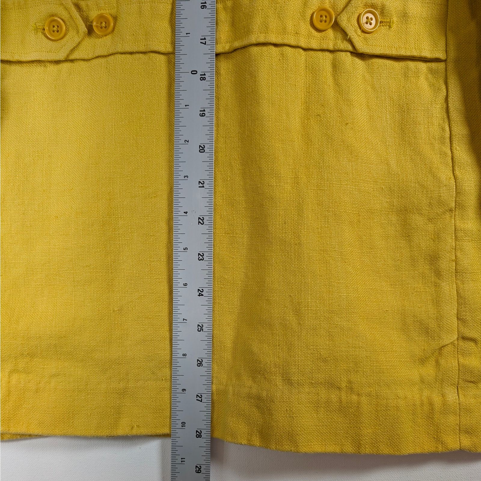 Faconnable Faconnable Yellow Linen Utility Jacket Women’s Size Medium M Size M / US 6-8 / IT 42-44 - 6 Thumbnail