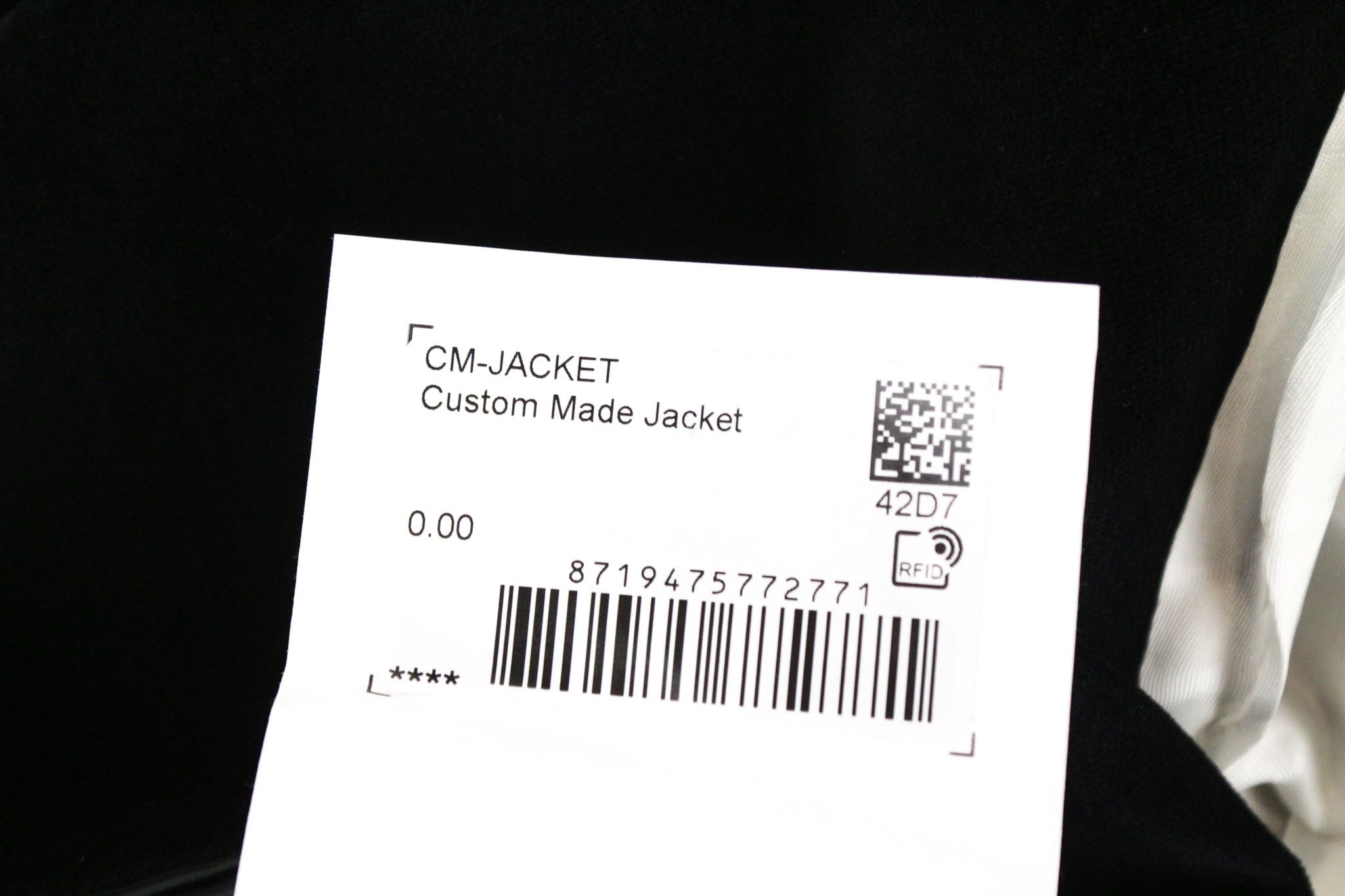Suitsupply LA SPALLA UK48R Black Cotton Stretch Velvet Blazer 73821 Size 48R - 9 Thumbnail