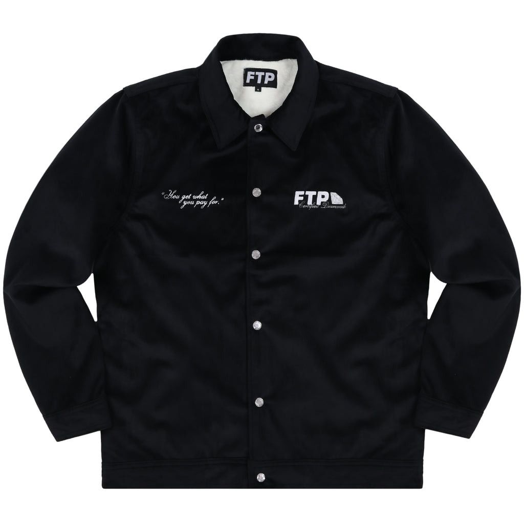 image of Fuck The Population Ftp Diamond Dealer Coaches Jacket (Black, L), Men's (Size Large)
