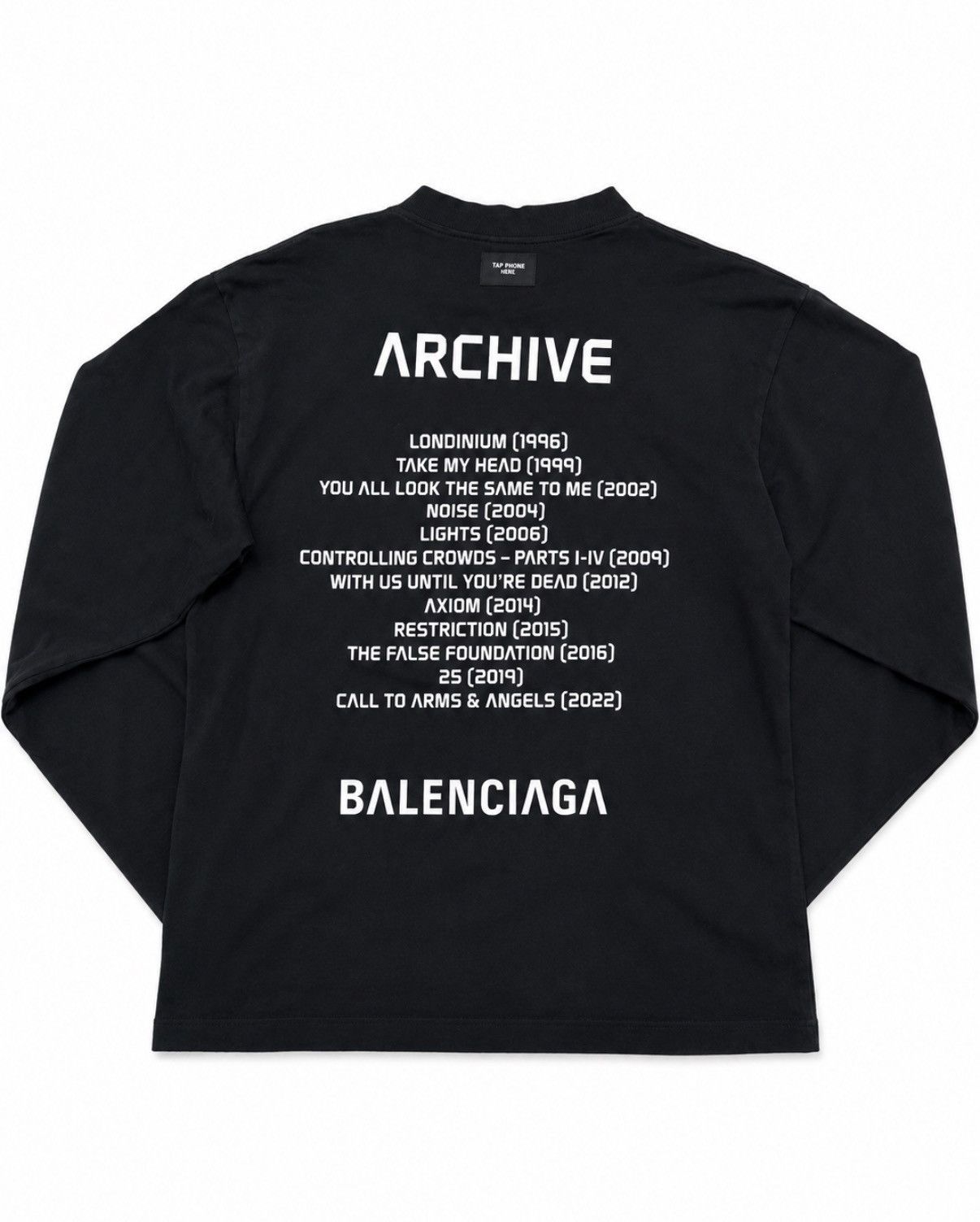 Balenciaga Balenciaga Music Archive Long Sleeve T Shirt Black Size XS Size US XS / EU 42 / 0 - 3 Thumbnail