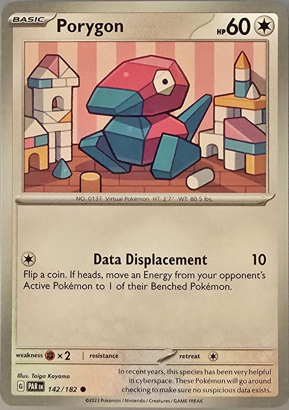 Pokemon Porygon 142/182 from Paradox Rift Size ONE SIZE - 1 Thumbnail