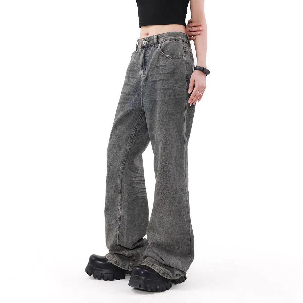 Japanese Brand × Jean Vintage high street washed straight leg jeans Size US 30 / EU 46 - 3 Thumbnail