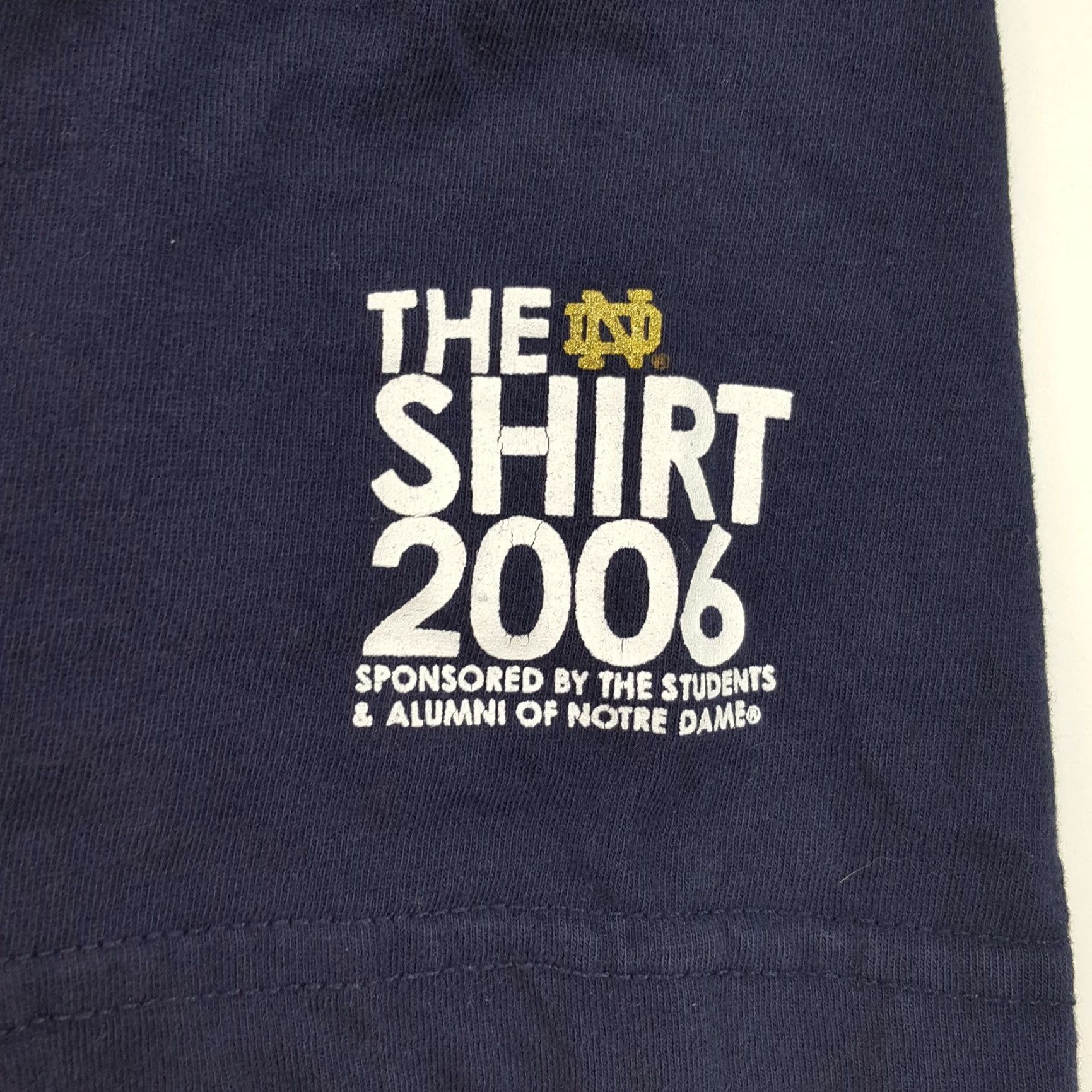 NCAA VINTAGE Notre Dame Football Fighting Irish NCAA Mens T-Shirt Blue S Nike? Size US S / EU 44-46 / 1 - 5 Thumbnail