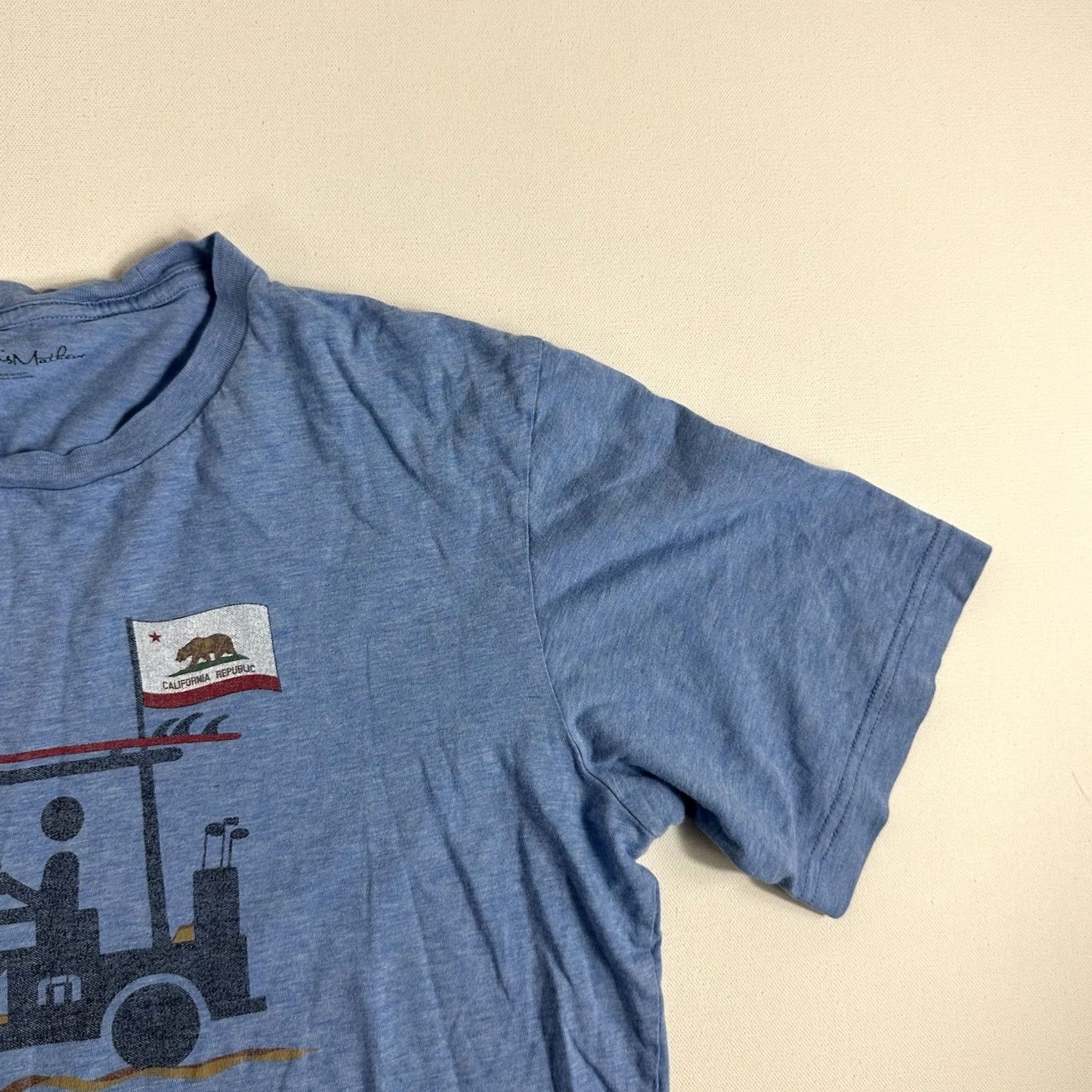 TravisMathew Travis Mathew California Graphic T-Shirt Mens Medium Blue Short Sleeve Mens Size US M / EU 48-50 / 2 - 4 Thumbnail