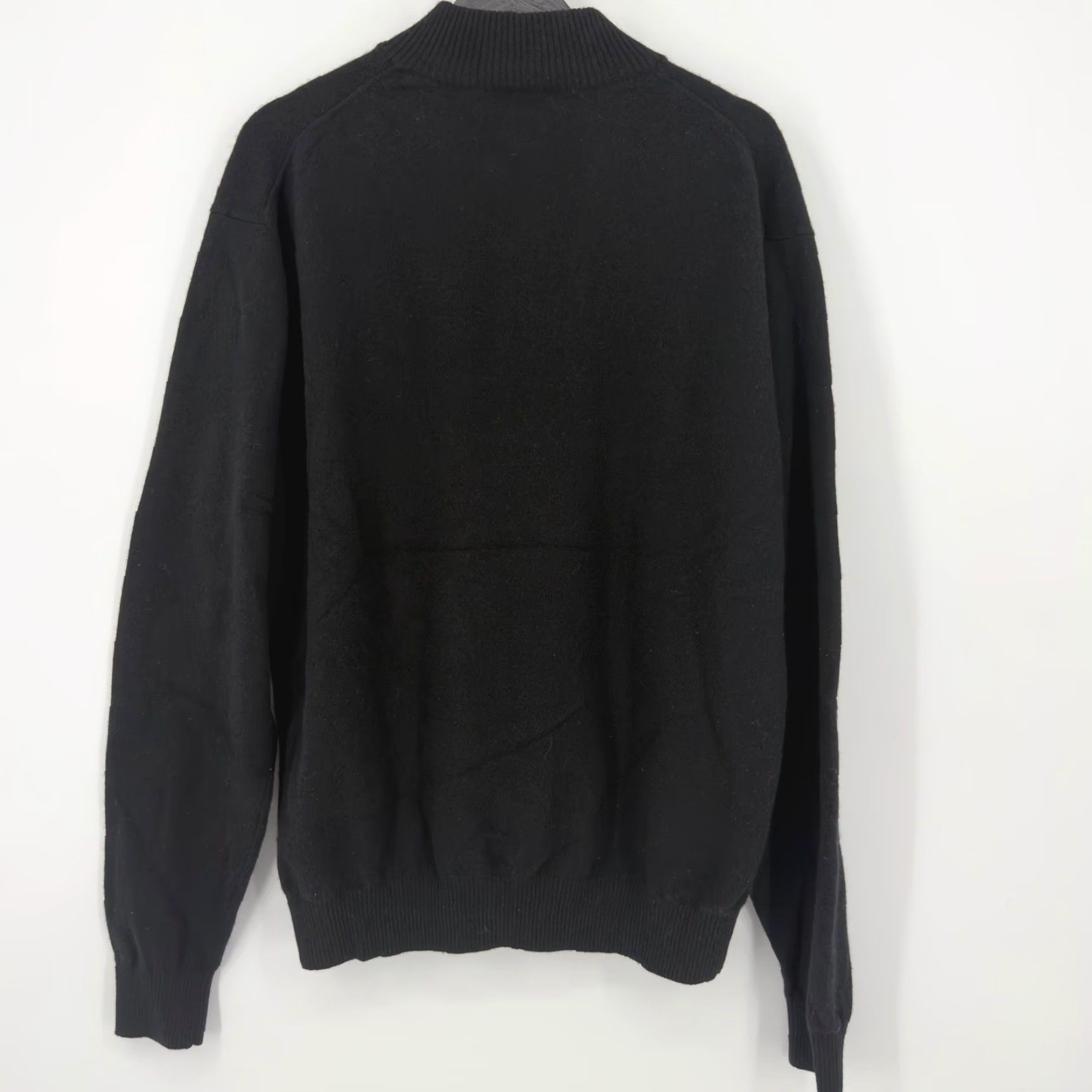 Peter Millar VINTAGE Peter Millar Luxe Blend Mens LT Black Wool Cashmere Mock Neck Button Sweater Size US L / EU 52-54 / 3 - 2 Thumbnail