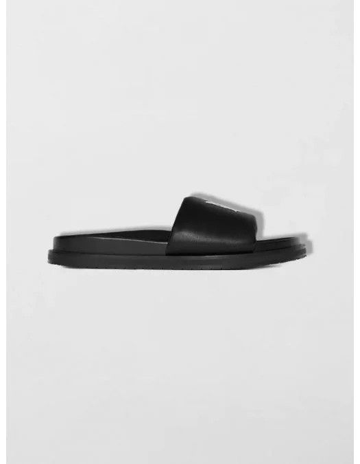 Amiri o1gr1nt0824 Leather Slide in Black & White Size US 7 / EU 40 - 1 Thumbnail