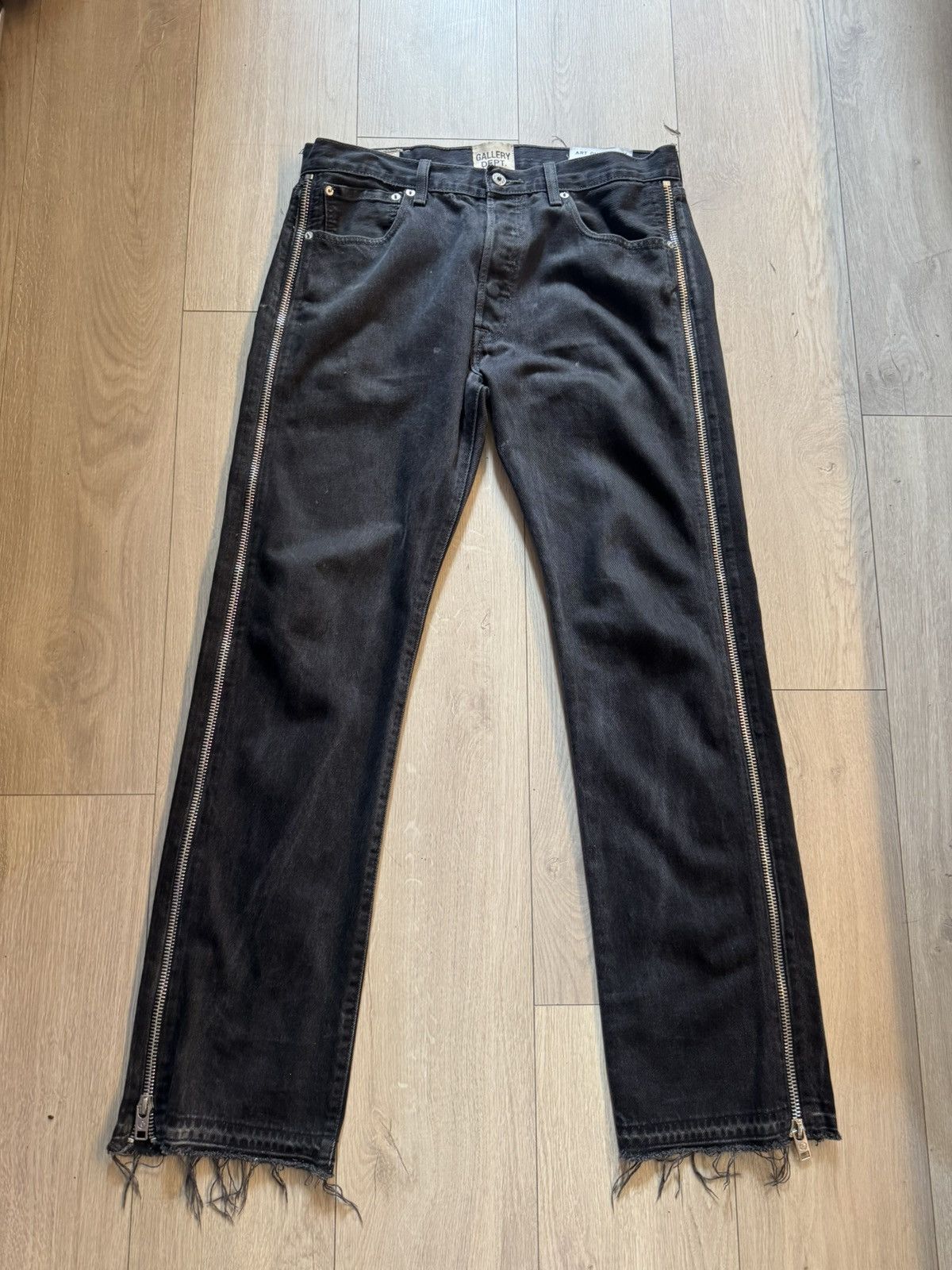 Gallery Dept. Gallery Dept. Black Denim Side Zippers Size US 32 / EU 48 - 1 Thumbnail