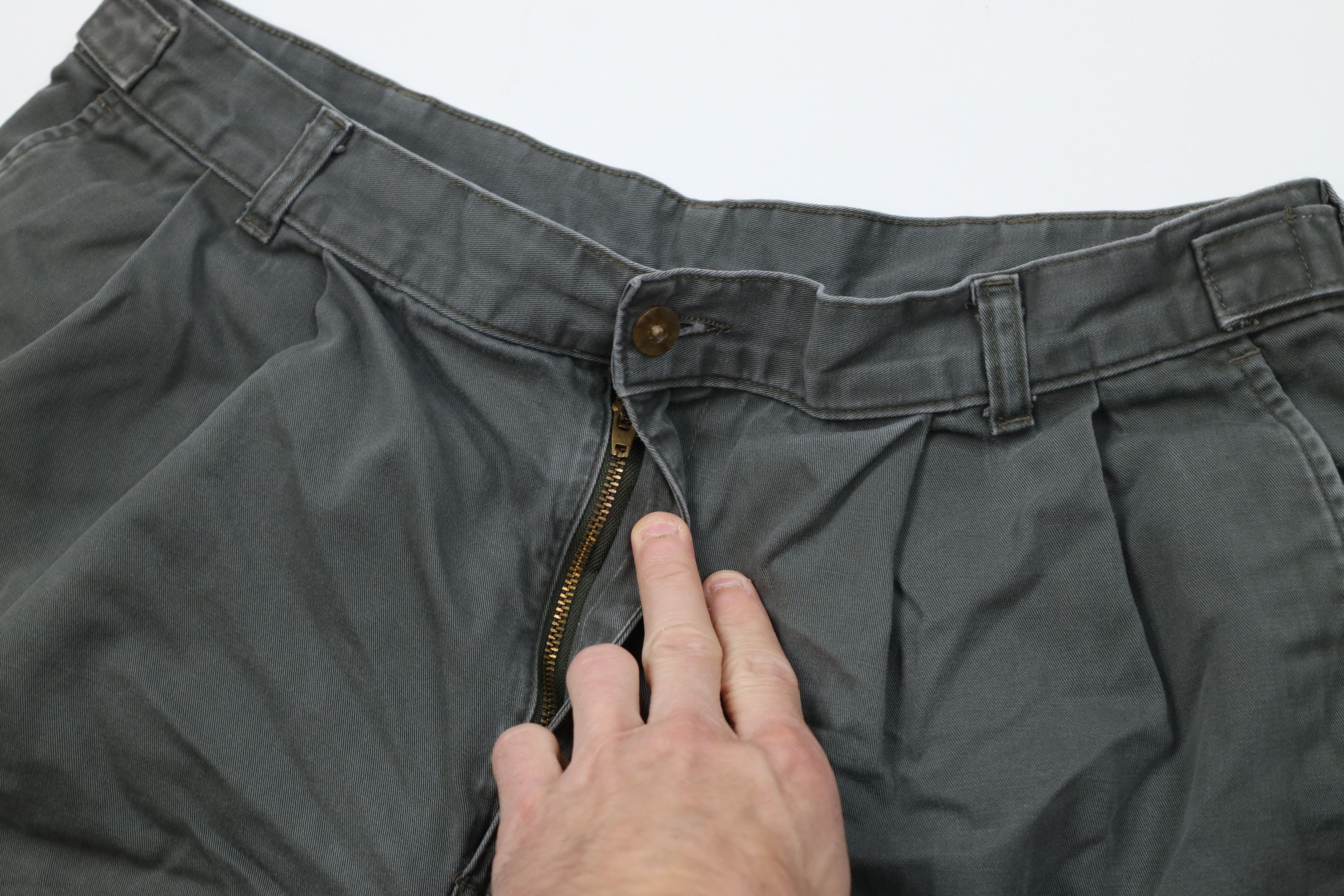 Vintage Vintage 90s Streetwear Above Knee Cargo Shorts Green Cotton Size US 36 / EU 52 - 5 Thumbnail