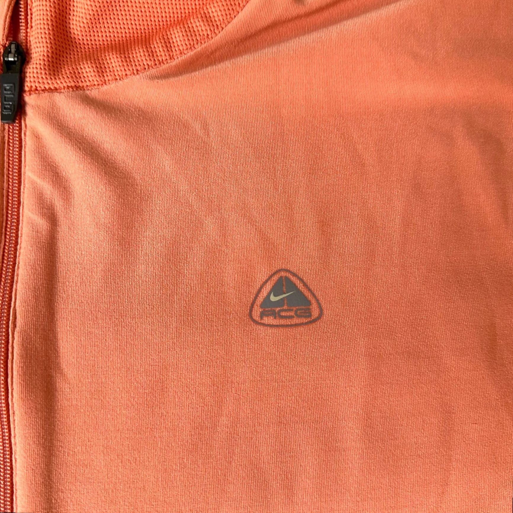 Nike Nike ACG Shirt Womens L Orange 1/4 Zip Back Pocket Cropped 90s Running T-Shirt Pullover Sleeveless Front Swoosh Size L / US 10 / IT 46 - 4 Thumbnail