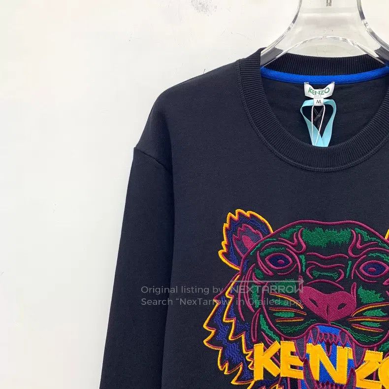 Kenzo Kenzo Black tiger head embroidery cotton round neck long s Size M / US 6-8 / IT 42-44 - 3 Thumbnail