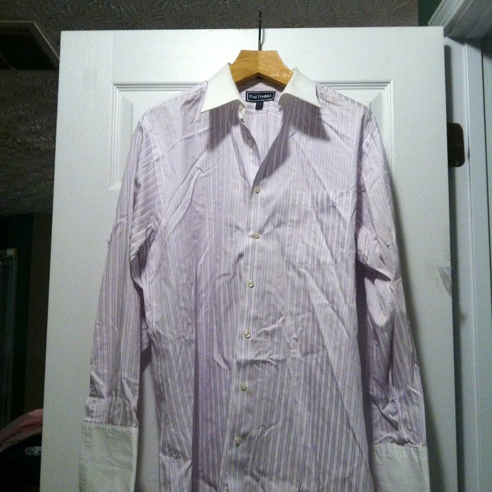 Paul Fredrick PAUL FREDRICK MEN'S 100%COTTON DRESS SHIRT SIZE: 17/33 Size US XL / EU 56 / 4 - 3 Thumbnail