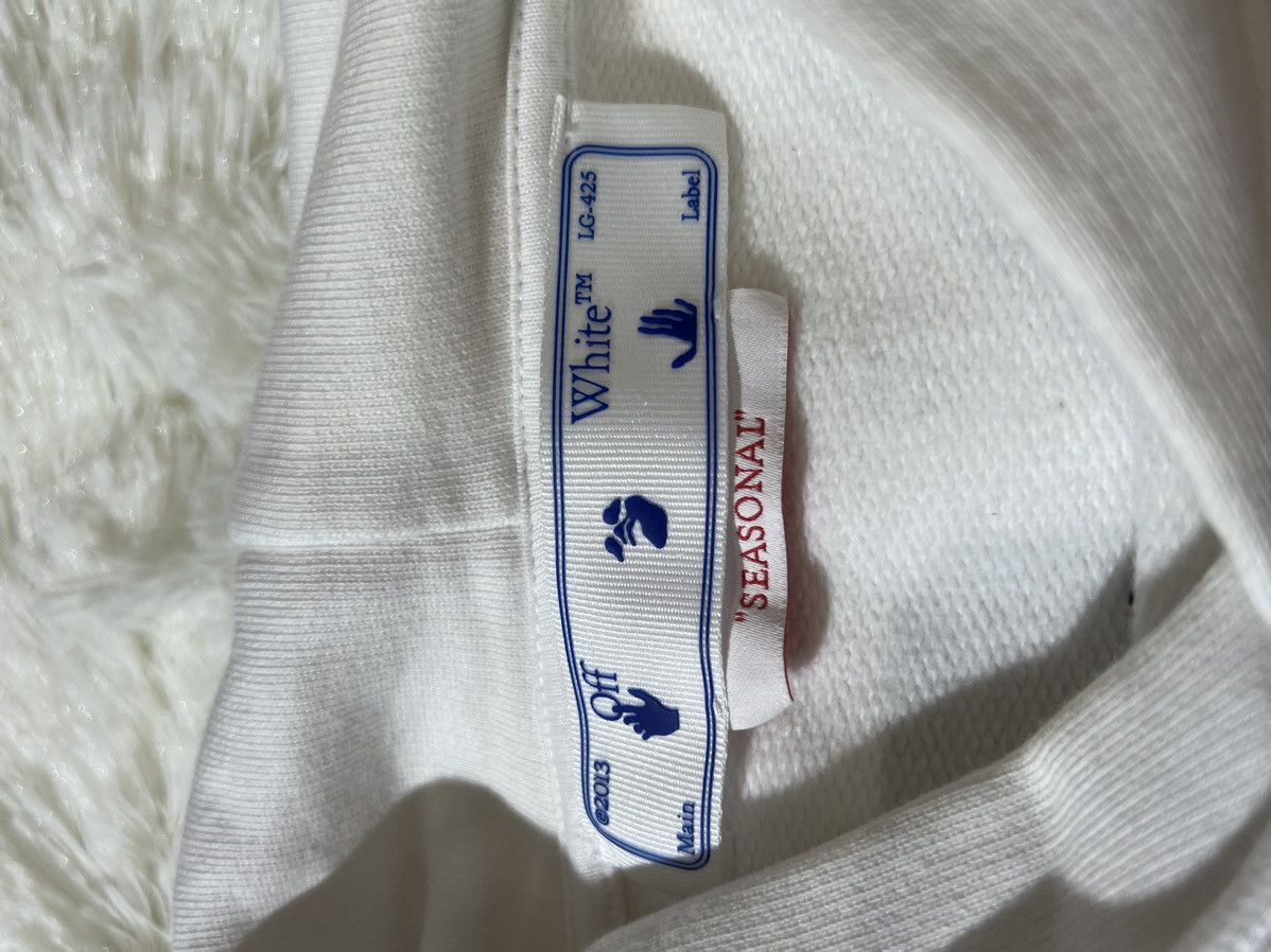 Off-White Off-White Diag Scribble Diag Print White Hoodie Size US XL / EU 56 / 4 - 4 Thumbnail