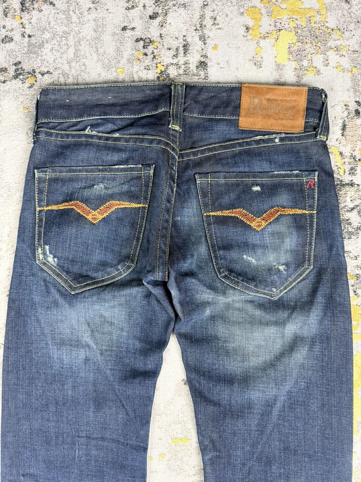 Tornado Mart Vintage 90s Replay Flared Wash Jeans Size US 28 / EU 44 - 6 Thumbnail