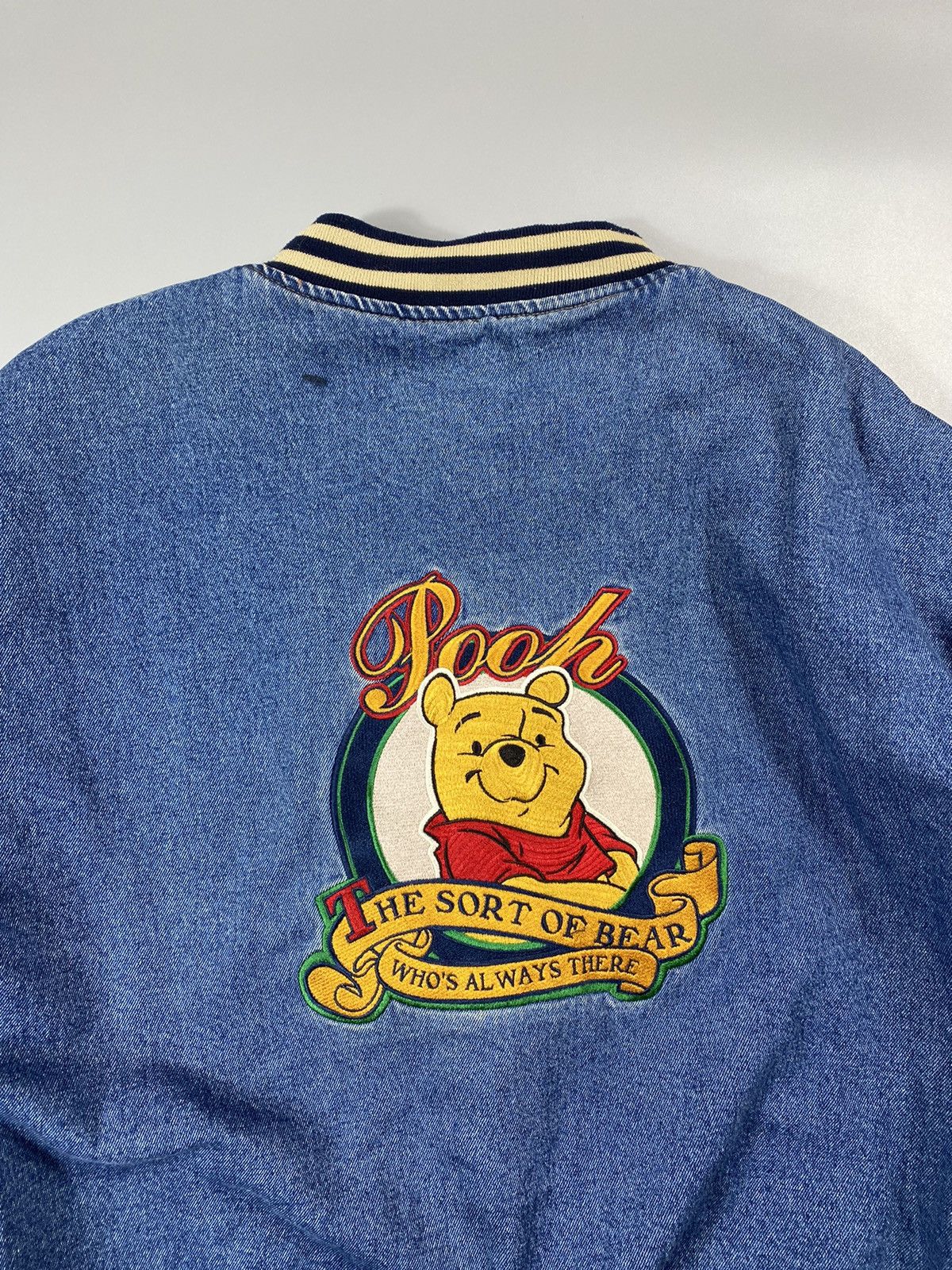 Vintage 90s Winnie the Pooh- Xxxtentacion Denim Varsity Jacket Size US XL / EU 56 / 4 - 5 Thumbnail