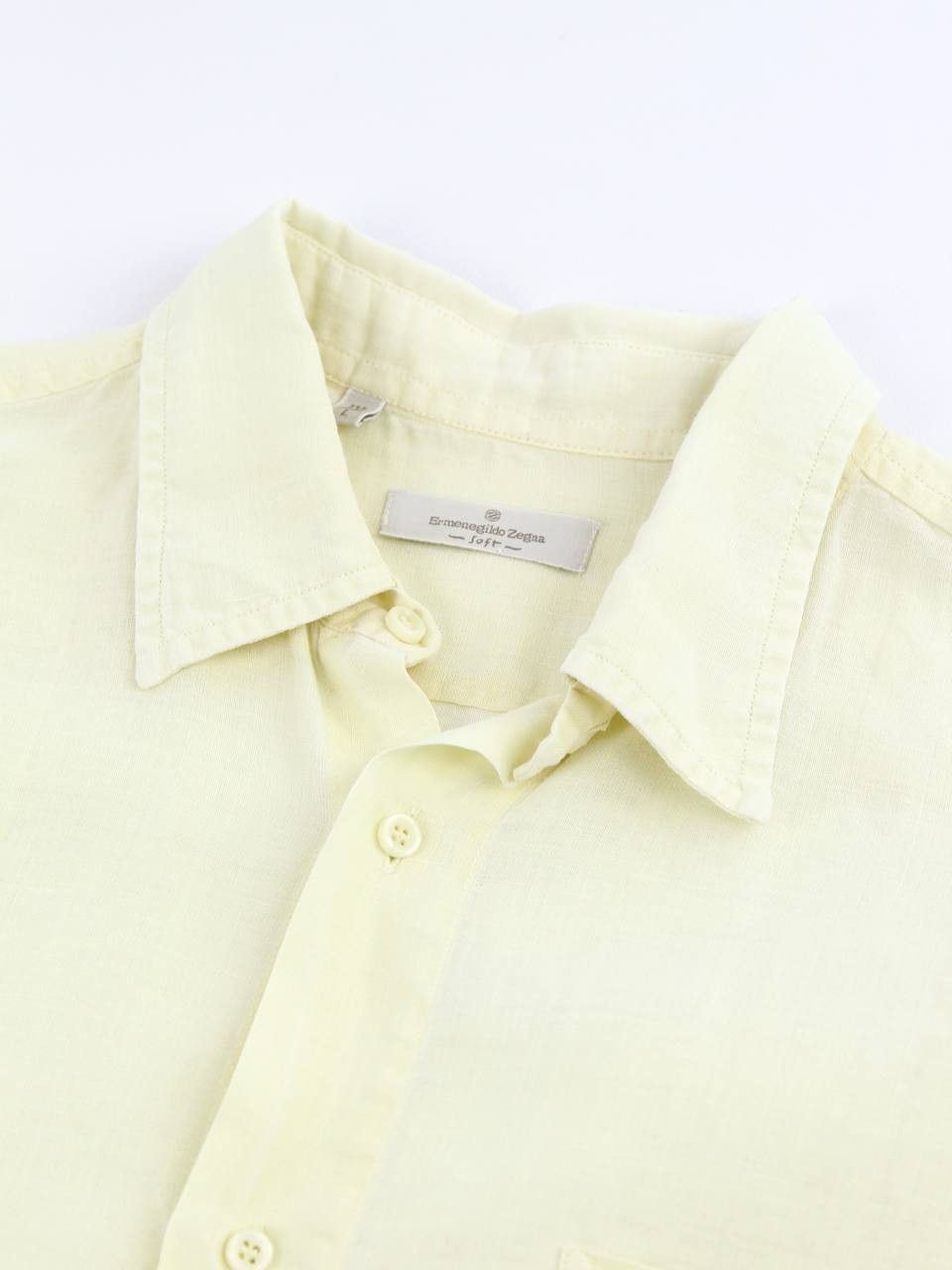 Ermenegildo Zegna ERMENEGILDO ZEGNA Soft linen shirt with short sleeves Size US L / EU 52-54 / 3 - 7 Thumbnail