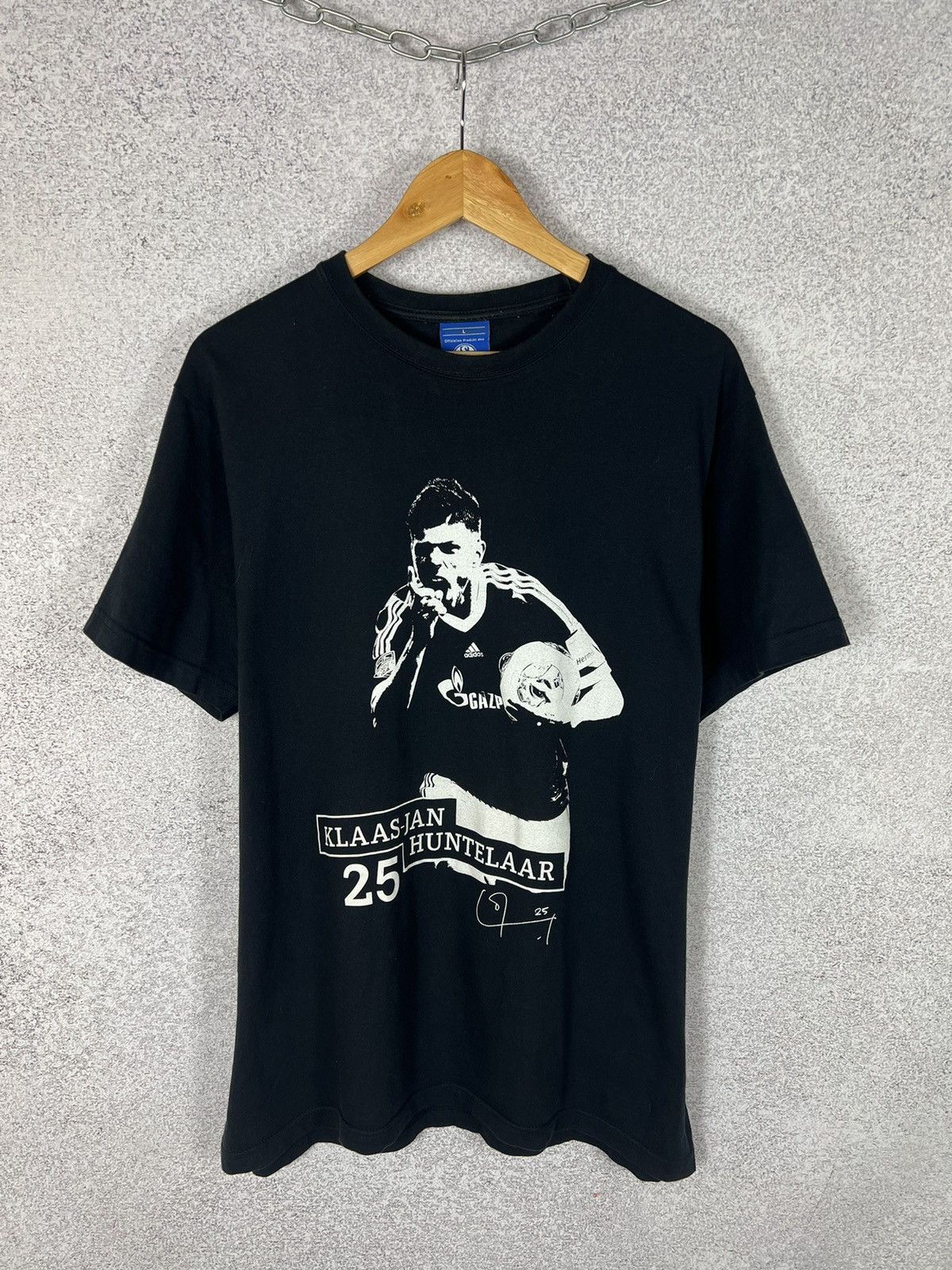 Vintage Vintage Schalke 04 Klass Jan Huntelar T-Shir Soccer Teet Size US L / EU 52-54 / 3 - 1 Thumbnail
