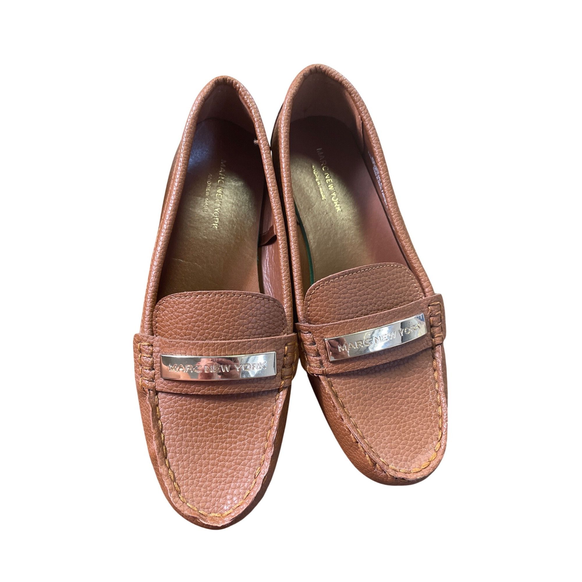 Designer Marc New York Womens Brown Slip-On Loafers Flats Size 5.5M S Size US 5.5 / IT 35.5 - 16 Thumbnail