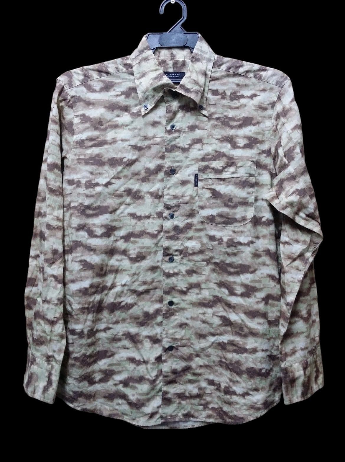 Burberry AUTHENTIC BURBERRY BLACK LABEL CAMO LONG SLEEVE SHIRT Size US L / EU 52-54 / 3 - 1 Thumbnail