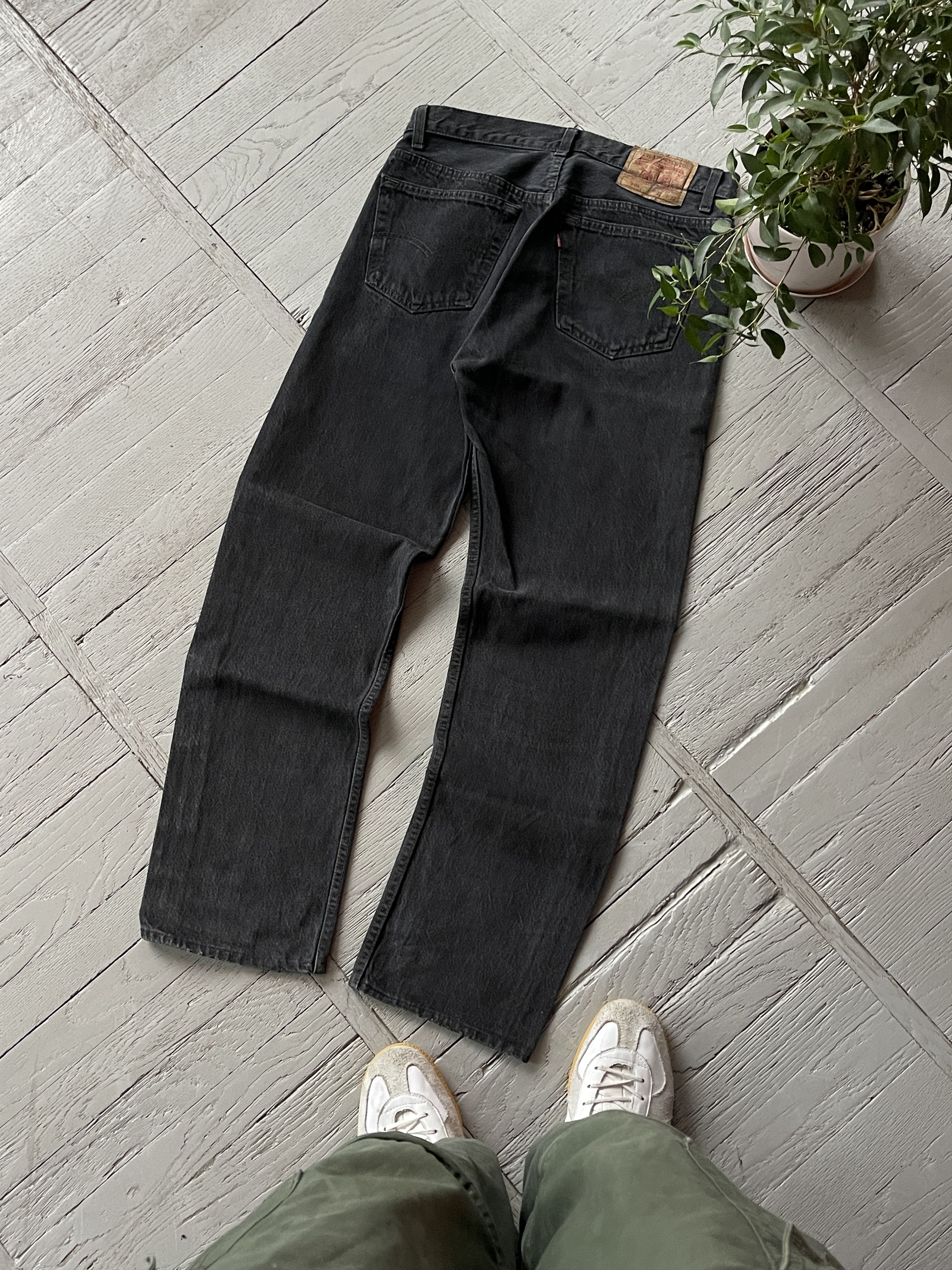 Vintage Vintage 90s Levi's 501 Ash Black Denim Jeans | Grailed