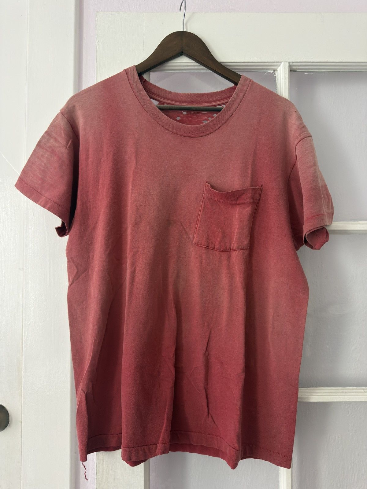 Vintage Vintage Sunfaded & Thrashed Selvedge Pocket Tee Size US L / EU 52-54 / 3 - 1 Thumbnail