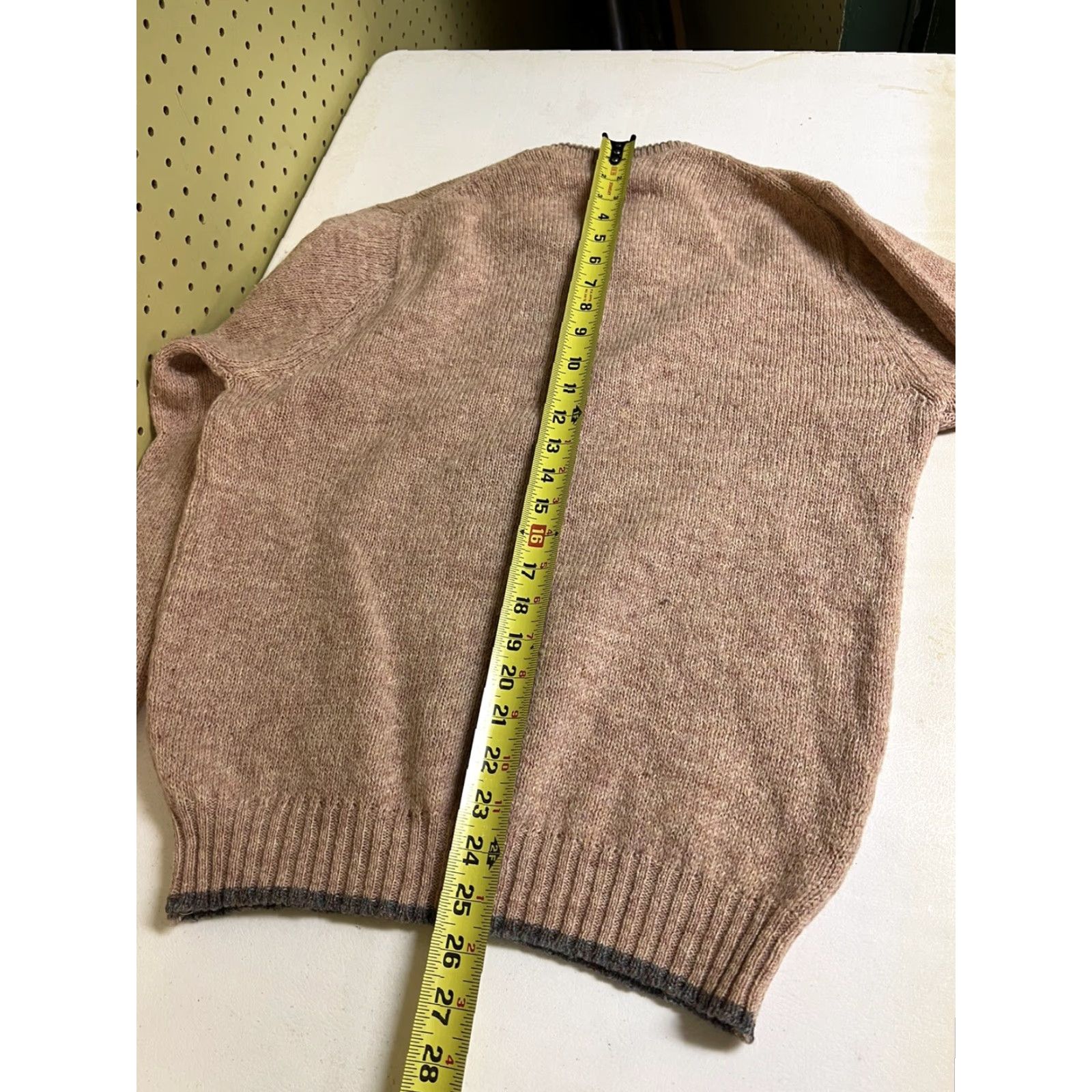 Vintage VINTAGE Lord Jeff Sweater Mens Medium Tan 100% Shetland Wool Made In Ireland Geometric Knit 80s Scotland Mens Size US M / EU 48-50 / 2 - 8 Thumbnail