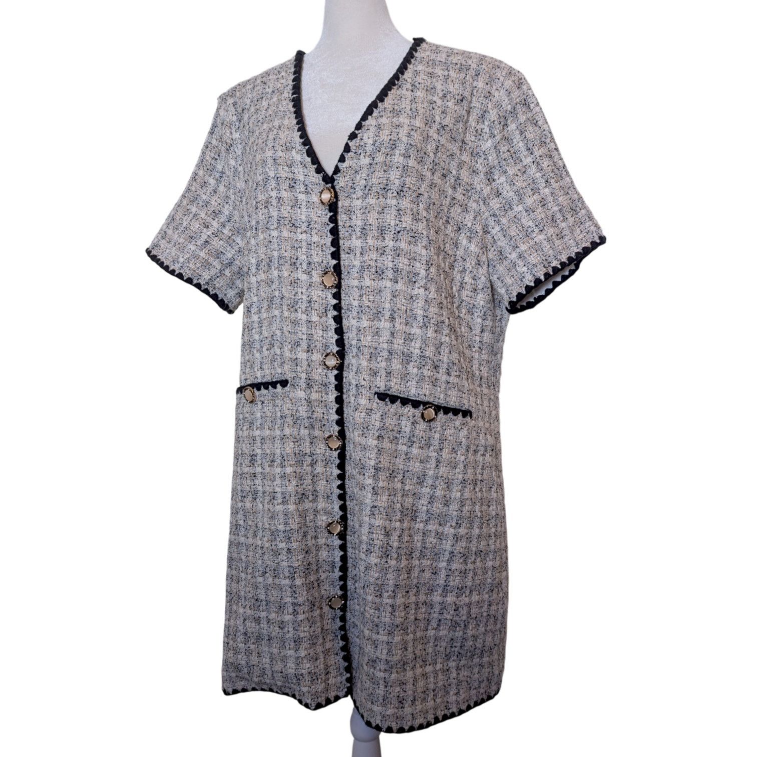 Other NWOT Pomander Place White Tweed Josephine Dress XXL Size XXL / US 16-18 / IT 52-54 - 5 Thumbnail