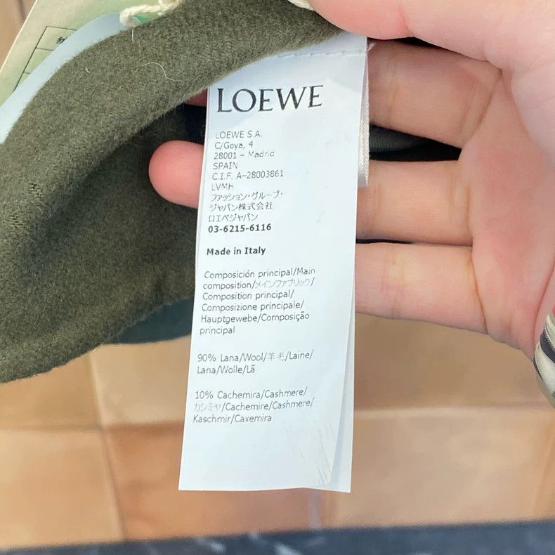 Loewe Loewe Green belt logo wool cloak coat Size XXS / US 00 / IT 34 - 6 Thumbnail