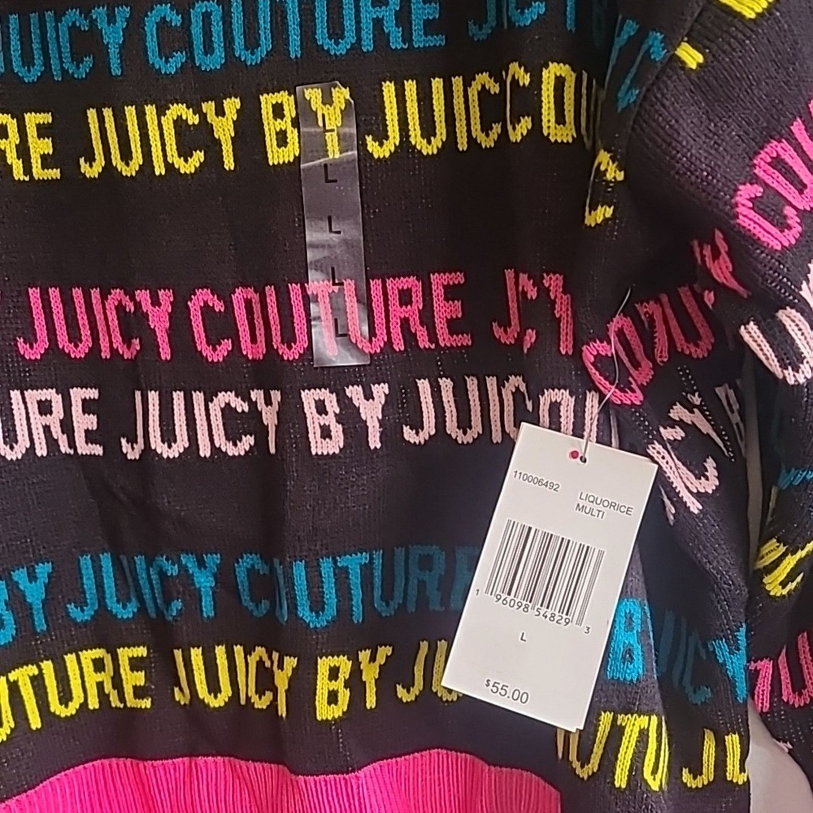 Juicy Couture NEW women's large XL Juicy Couture black sweater Size L / US 10 / IT 46 - 3 Thumbnail