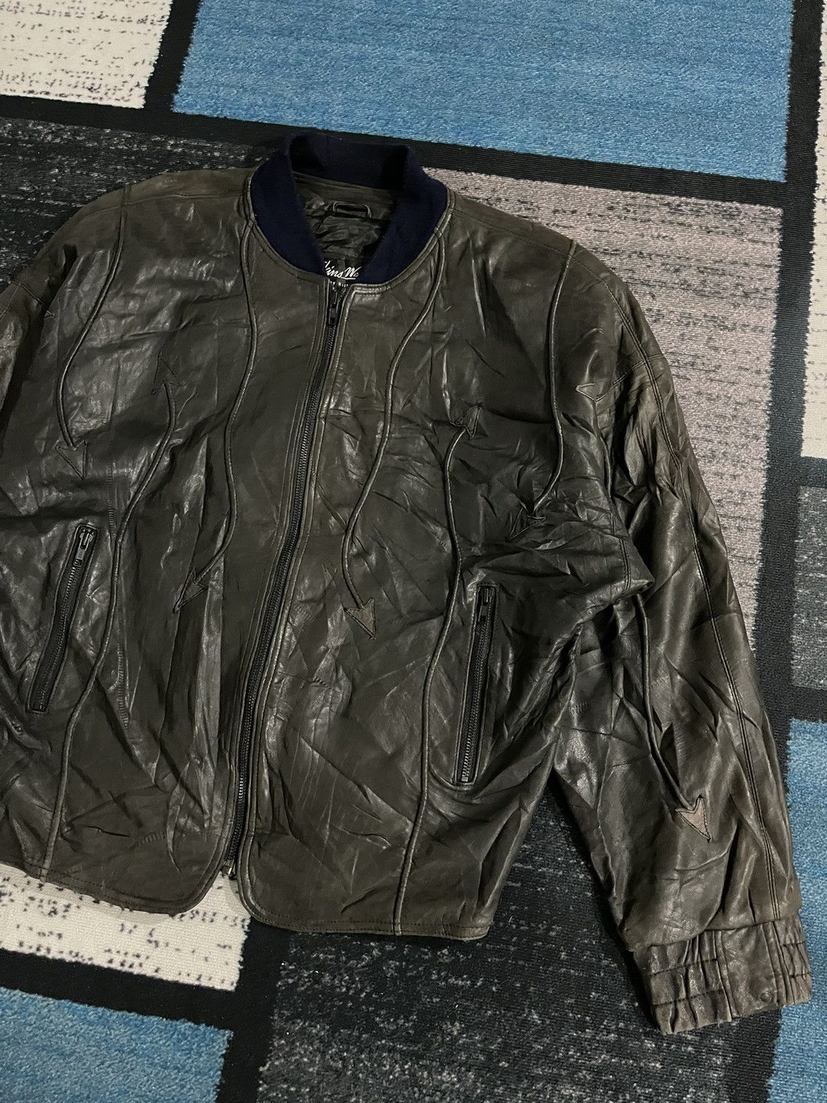 Vintage Vintage Skins West Jeffery Hilton Leather Jacket Size US L / EU 52-54 / 3 - 3 Thumbnail