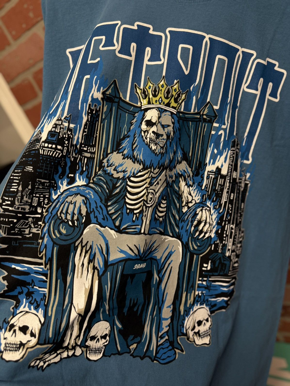SANA Sana Detroit Lions Tee Size XL Blue Brand New Size US XL / EU 56 / 4 - 3 Thumbnail