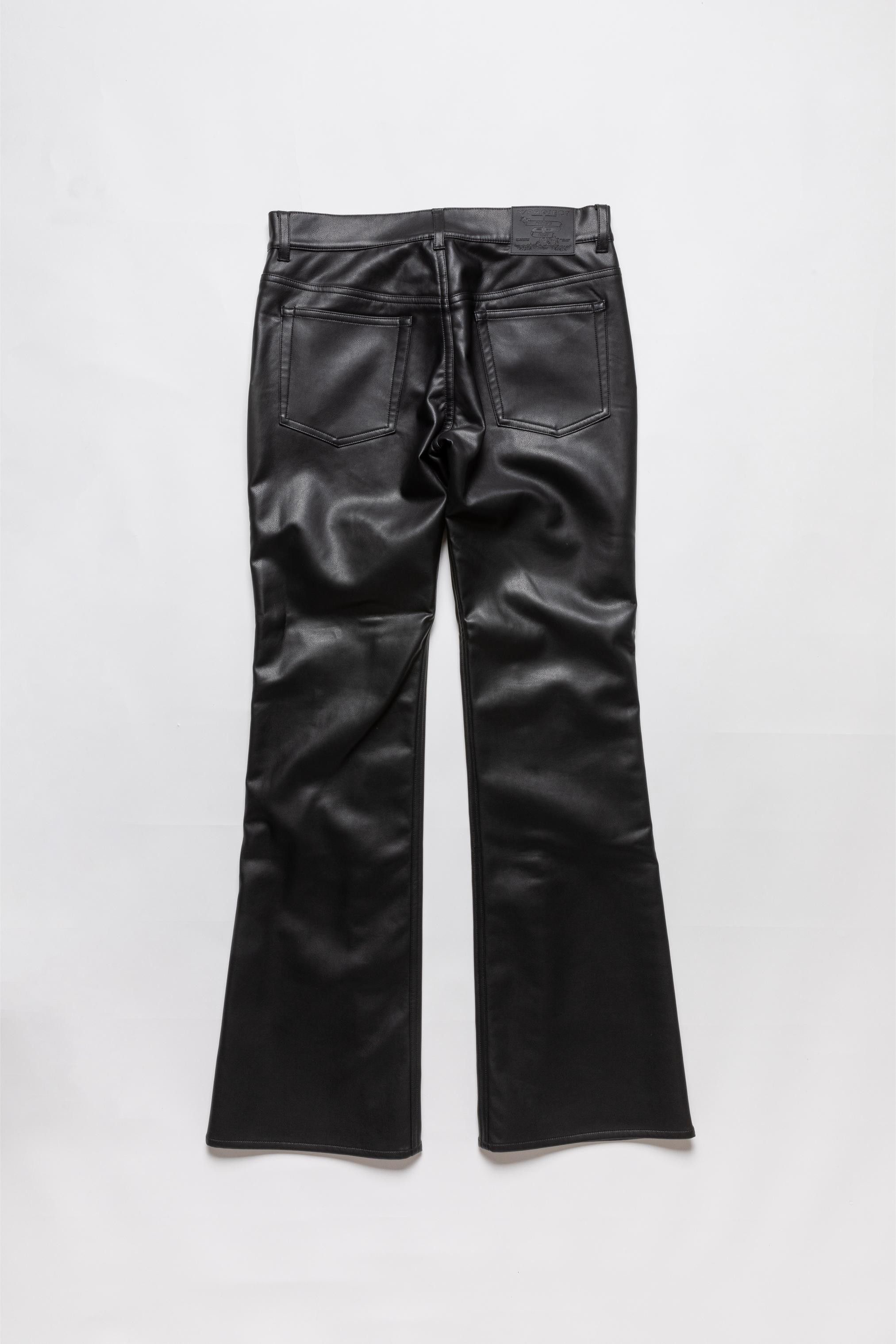 Y/Project $760 Y/Project Hook and Eye Slim Leather Pants Size US 26 / EU 42 - 2 Thumbnail