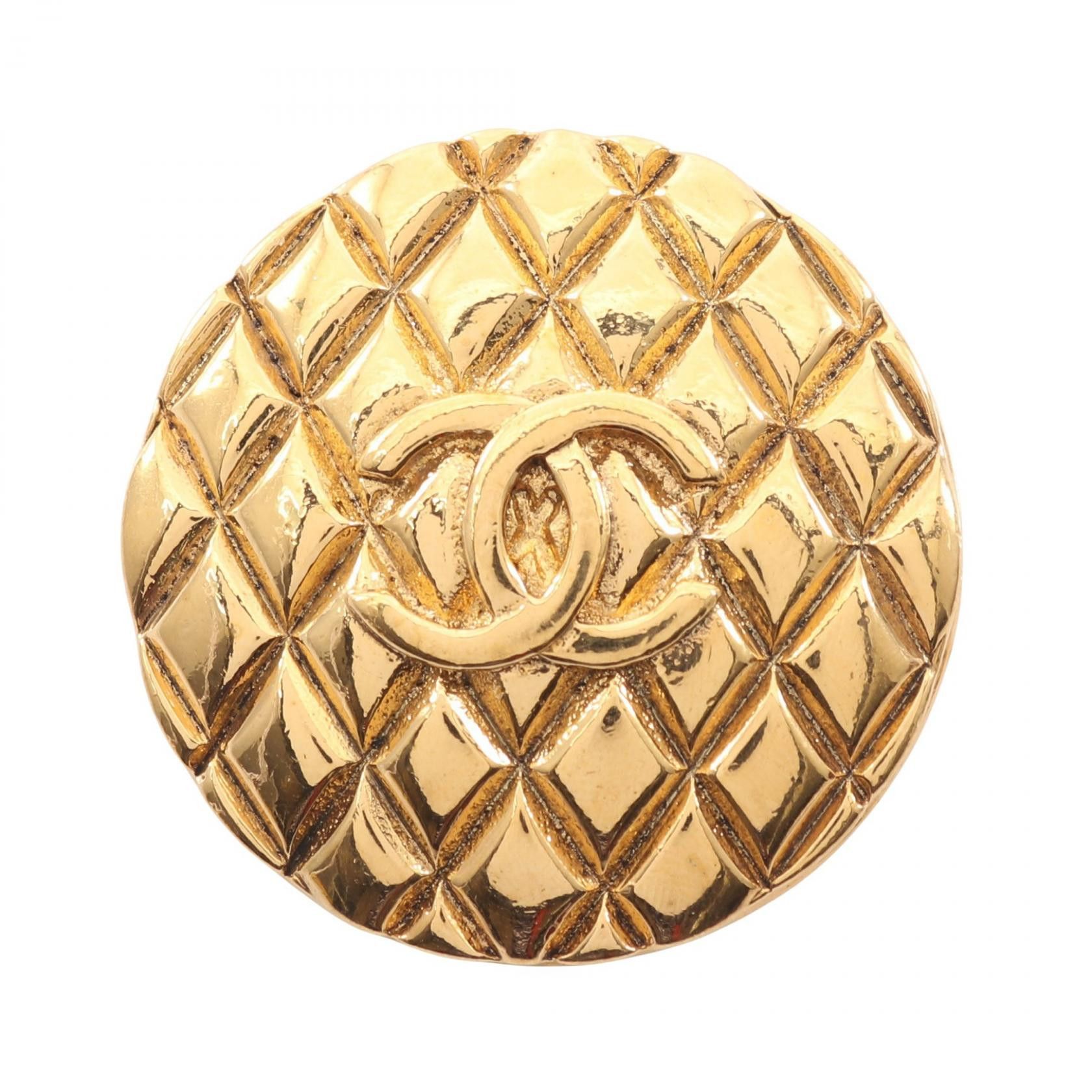 Chanel Chanel Chanel Coco Mark Matelasse Brooch Metal Brooch DUTY FREE for USA Size ONE SIZE - 1 Thumbnail