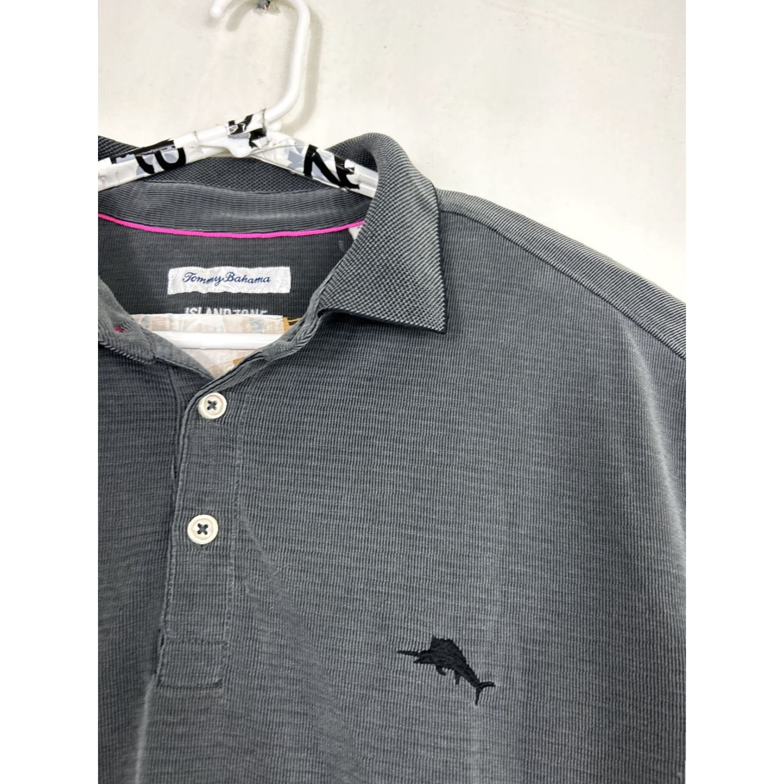 Tommy Bahama Tommy Bahama Polo Shirt Mens XL Gray Textured Modal Island Zone Casual Shirt Size US XL / EU 56 / 4 - 5 Thumbnail