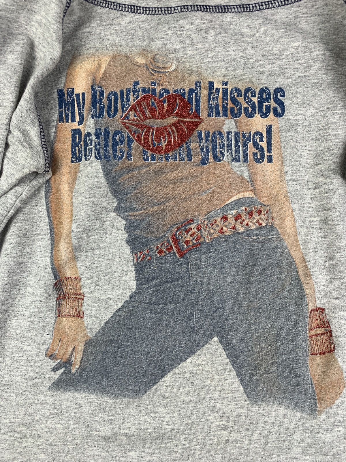 Japanese Brand y2k Yagi USA Gray Parody Quotes Girl Graphic Longsleeve Top Size M / US 6-8 / IT 42-44 - 4 Thumbnail