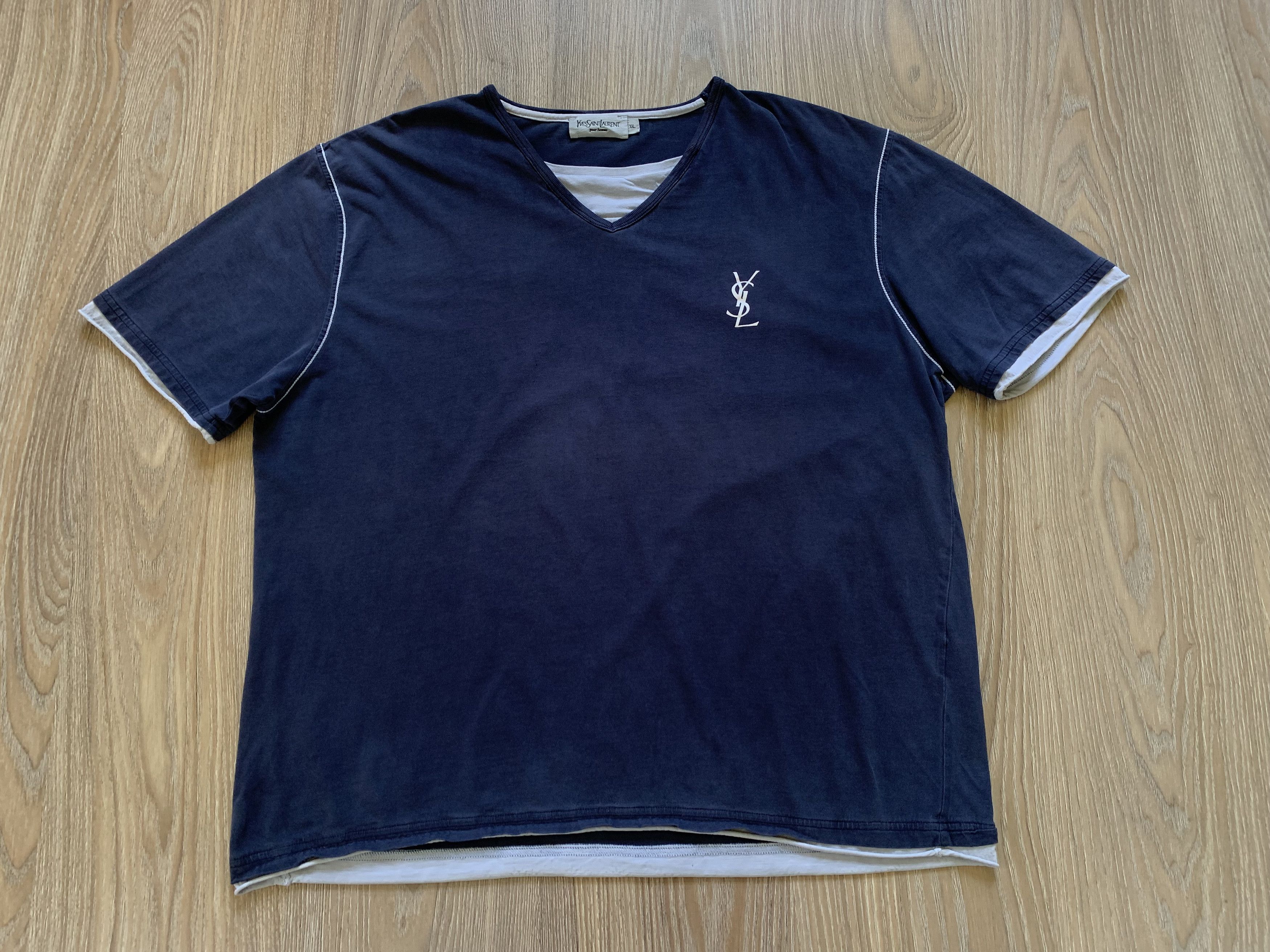 Other Vintage Yves Saint Laurent Y2K YSL T Shirt Size US XXL / EU 58 / 5 - 3 Thumbnail