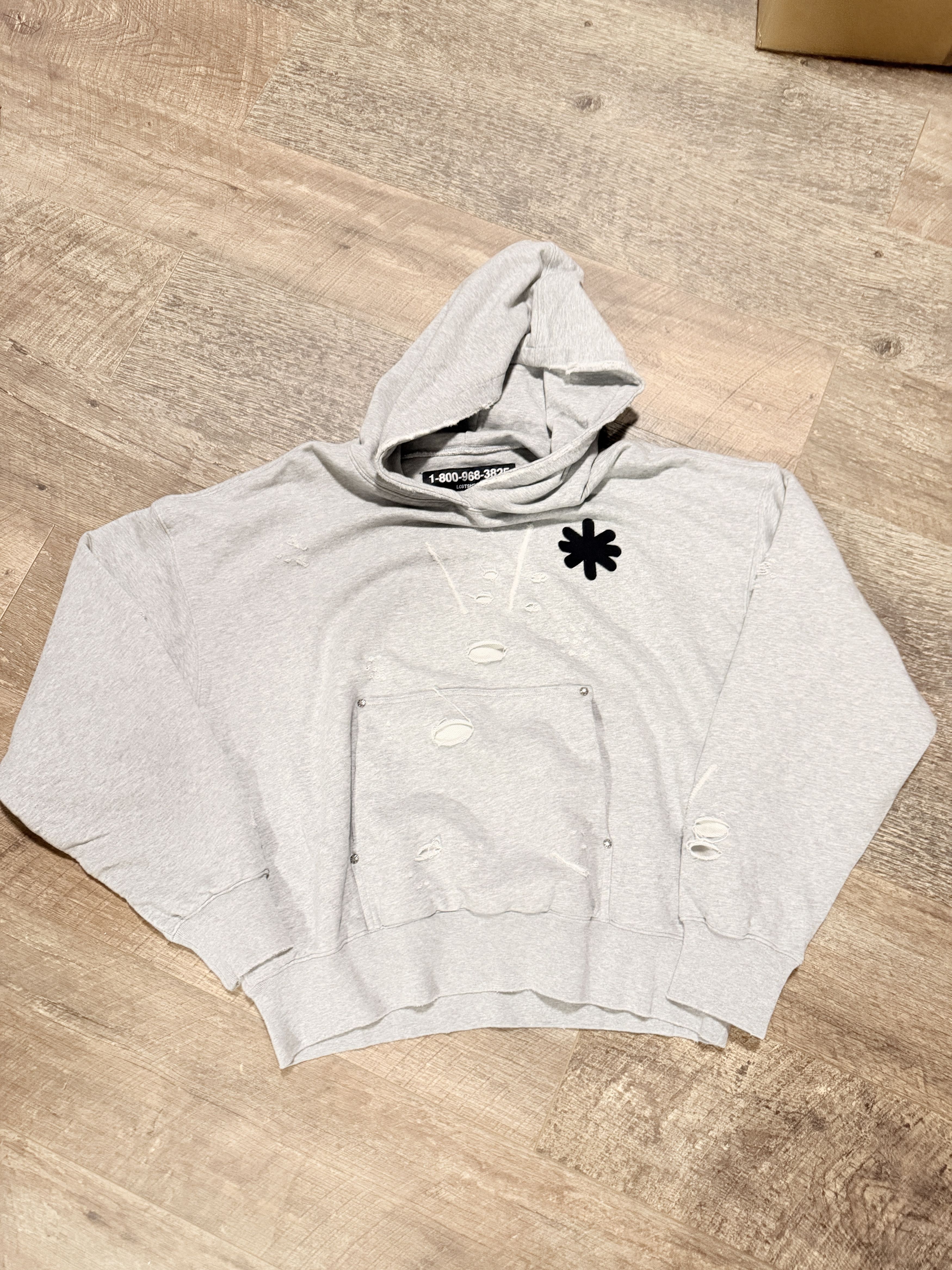 LOSTSHDWS LOSTSHDWS DSTRY DBL Layer hoodie with Logo grey Size US L / EU 52-54 / 3 - 1 Thumbnail