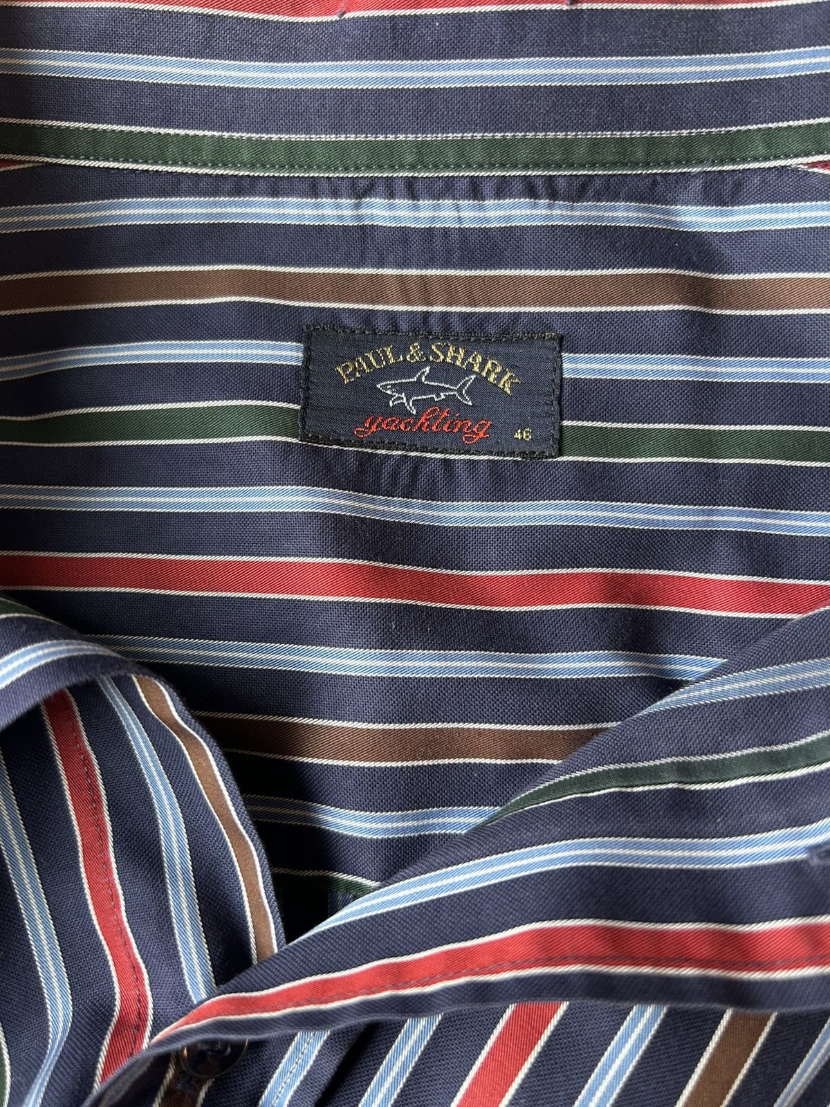 Paul & Shark Paul & Shark Yachting Multicolored Stripes Button Down Shirt Size 46R - 9 Thumbnail