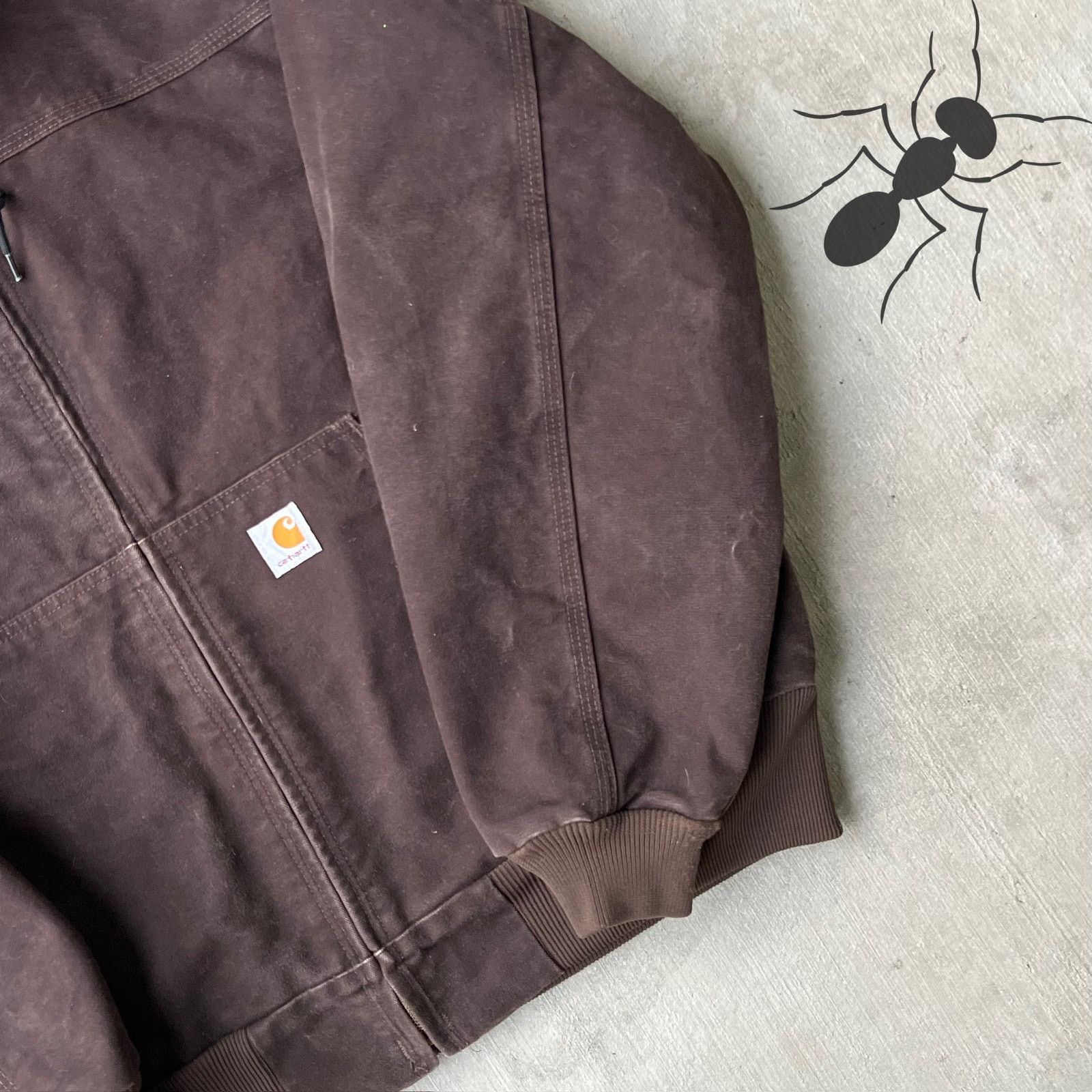 Carhartt × Vintage Carhartt J244 DKB brown hooded work wear jacket Size US L / EU 52-54 / 3 - 4 Thumbnail