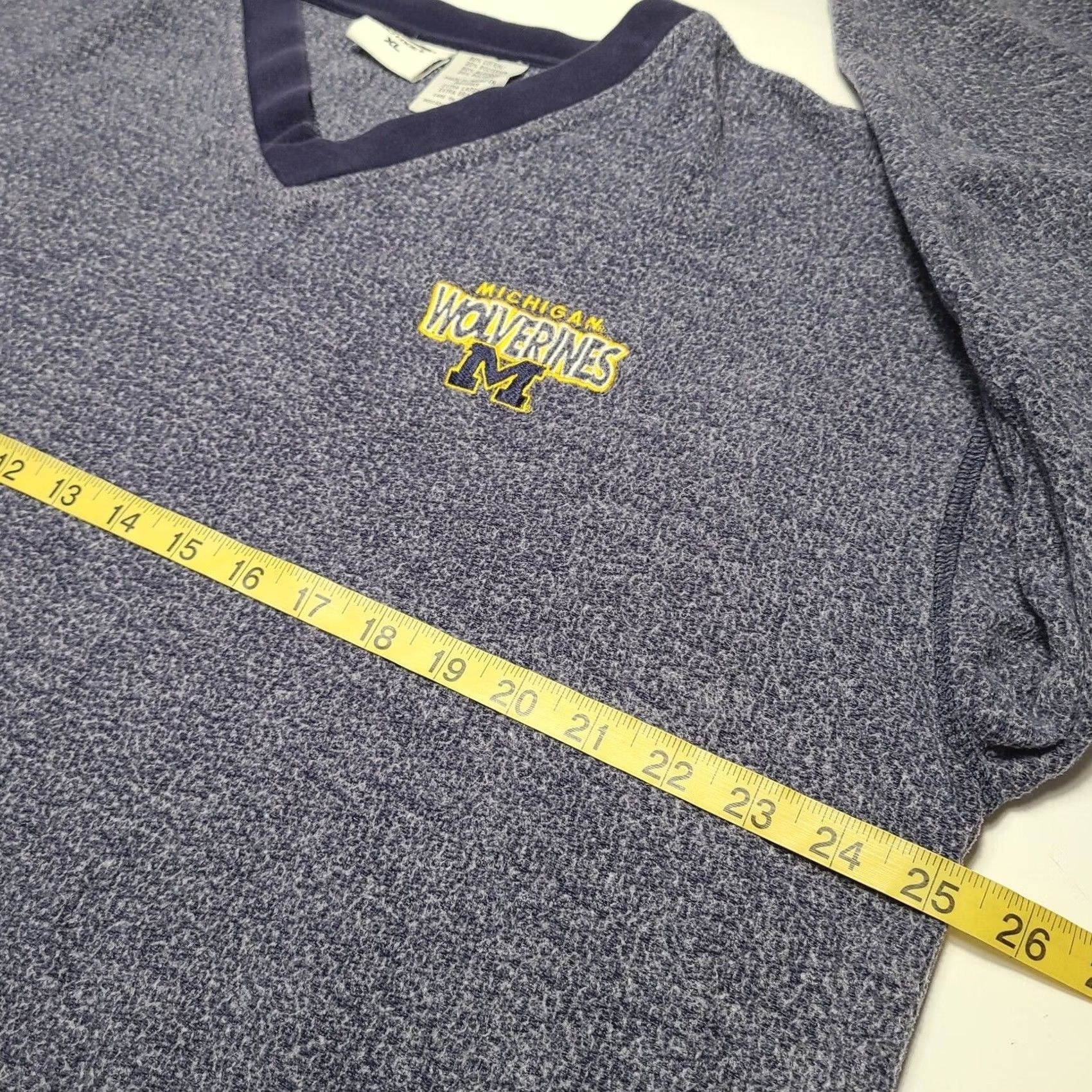 Sideout VINTAGE University Michigan Wolverines Inside Out Embroidered Sweatshirt XL Blue Men’s Sweatshirt Size US XL / EU 56 / 4 - 6 Thumbnail