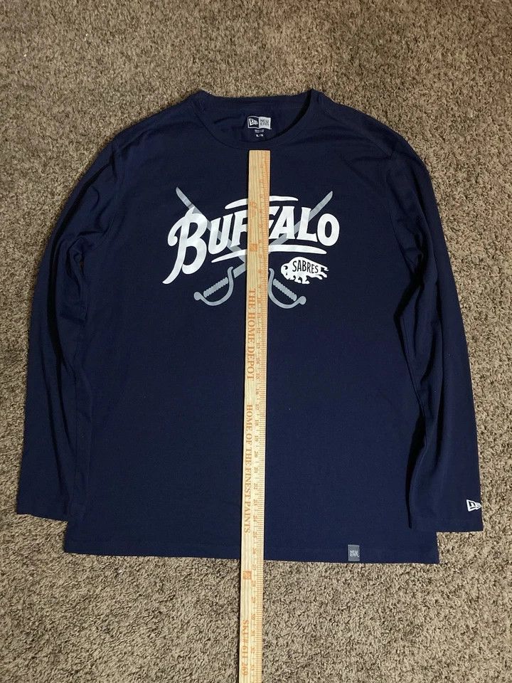 Designer × New Era New Era NY Buffalo Sabres Long Sleeve Shirt Men’s XL NHL Size US XL / EU 56 / 4 - 4 Thumbnail