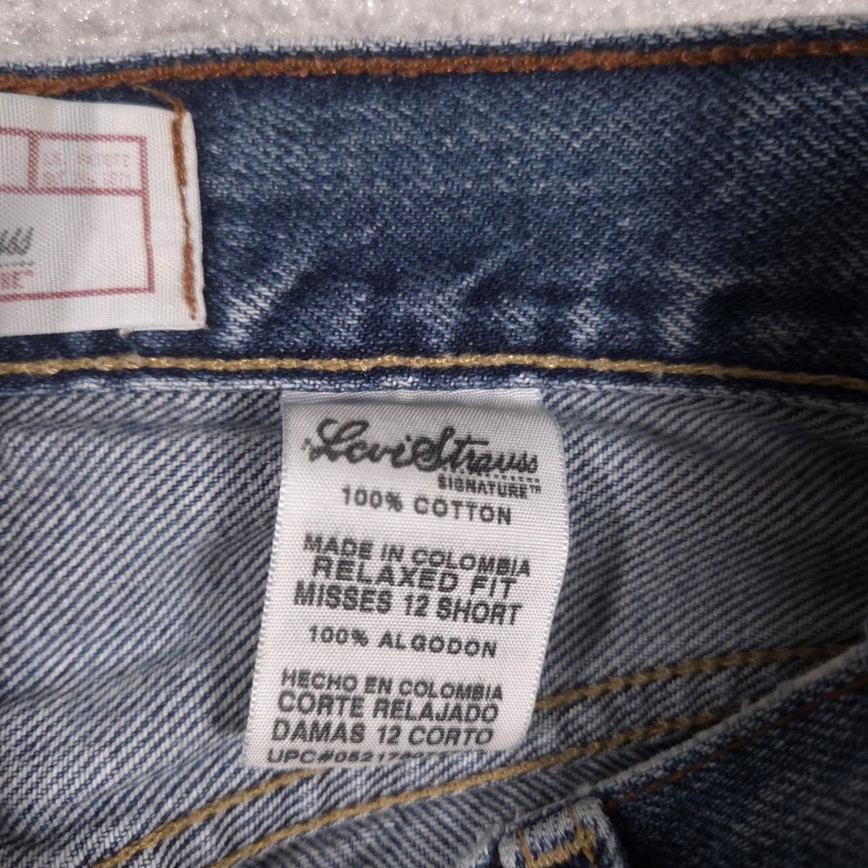 Vintage Levi Strauss Signature Jeans Womens 12 Short Blue High Rise Relaxed Tapered Jeans Size 34" / US 12 / IT 48 - 7 Thumbnail