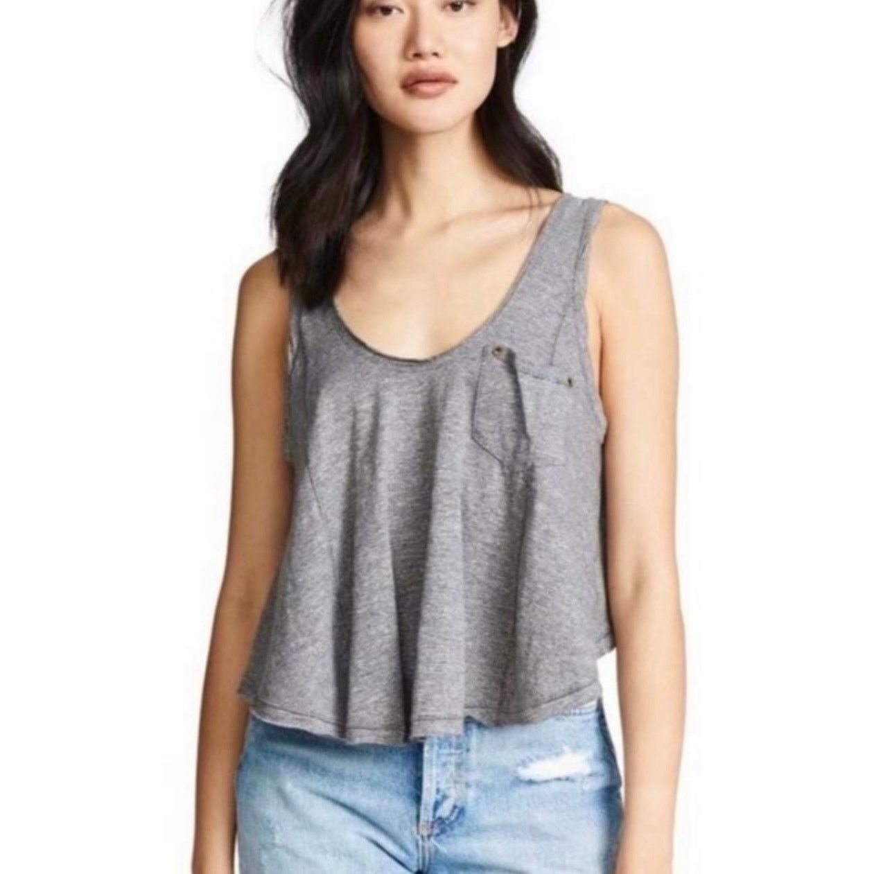 Free People Free People Stevie Split Back Tank Gray XS Size XS / US 0-2 / IT 36-38 - 7 Thumbnail